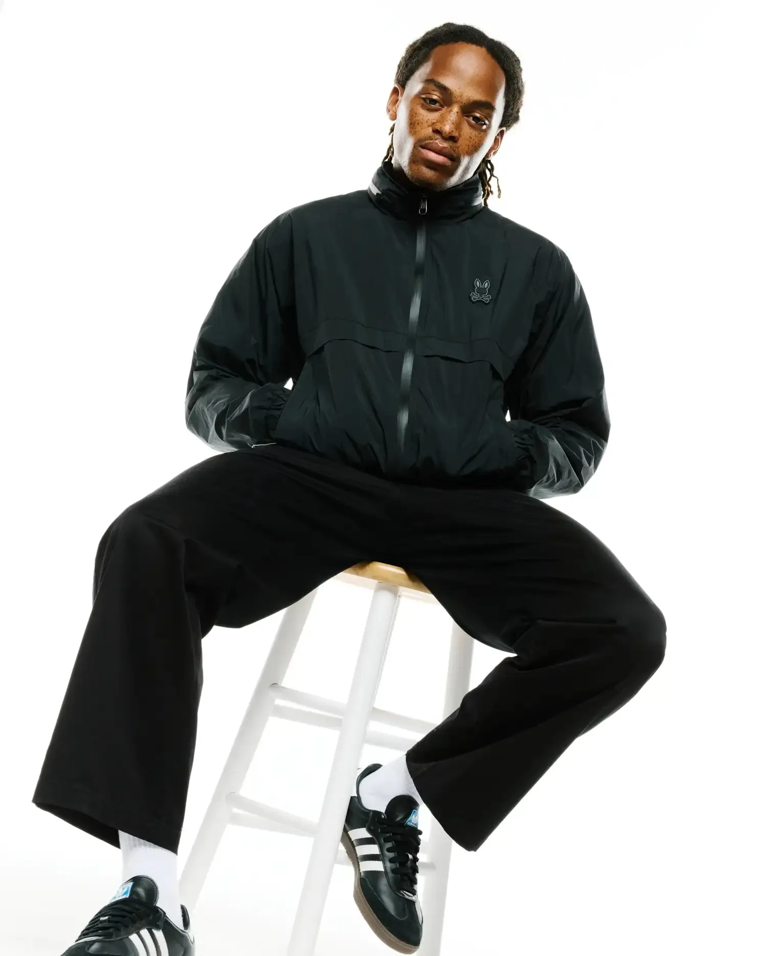 MENS JAVIER NYLON WINDBREAKER JACKET - MO1100087 sold by Psycho Bunny product image thumbnail 3