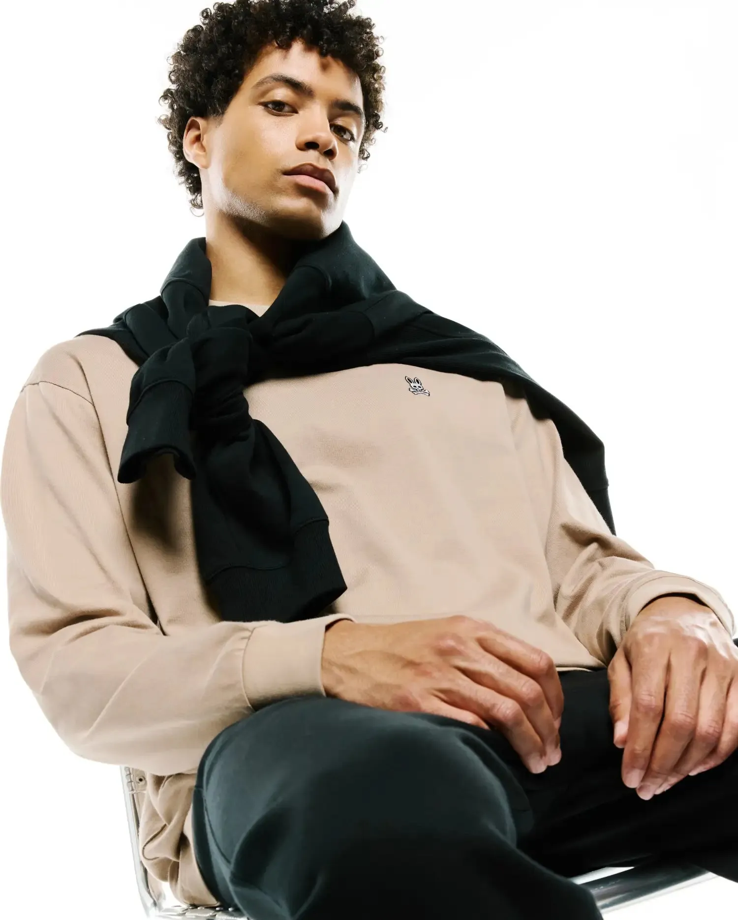 MENS NORMAN LONG SLEEVE RELAXED FIT TEE - MT0200374 sold by Psycho Bunny product image thumbnail 3