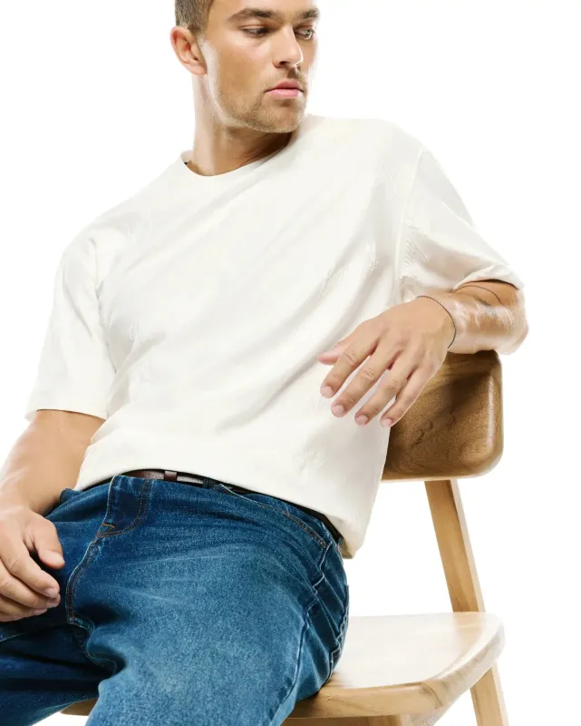 MENS LENNY RELAXED JACQUARD TEE - MT0200441 made by Psycho Bunny