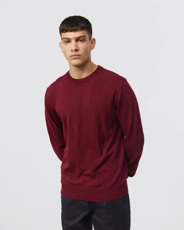 MENS MOORE INTARSIA MERINO WOOL SWEATER - B6E894U1CO sold by Psycho Bunny