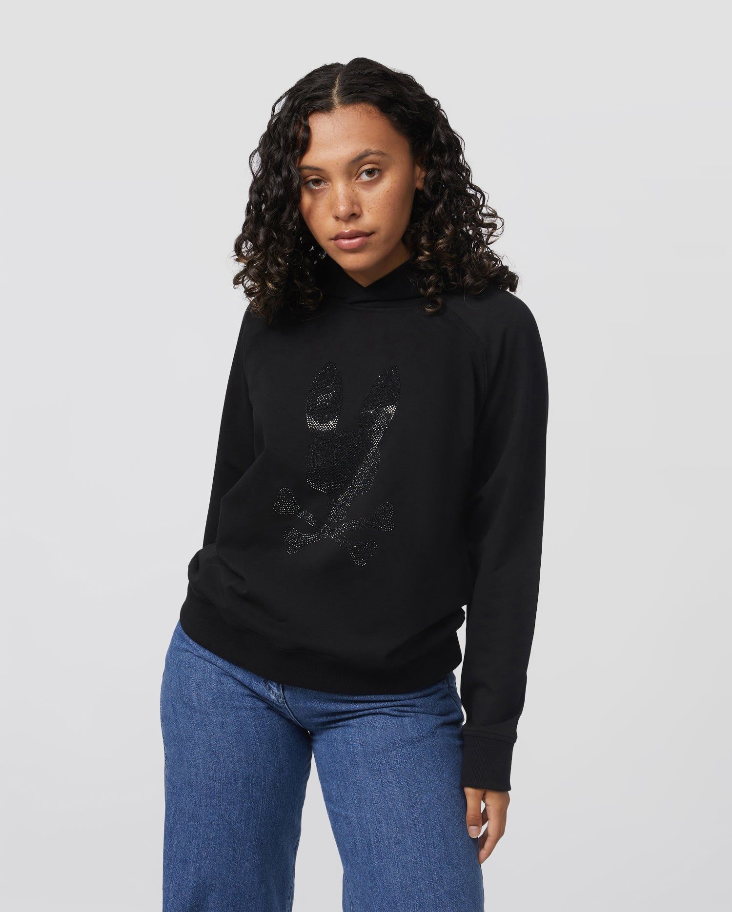 WOMENS GALENA CRYSTAL BUNNY HOODIE - B2H178W1FT sold by Psycho Bunny