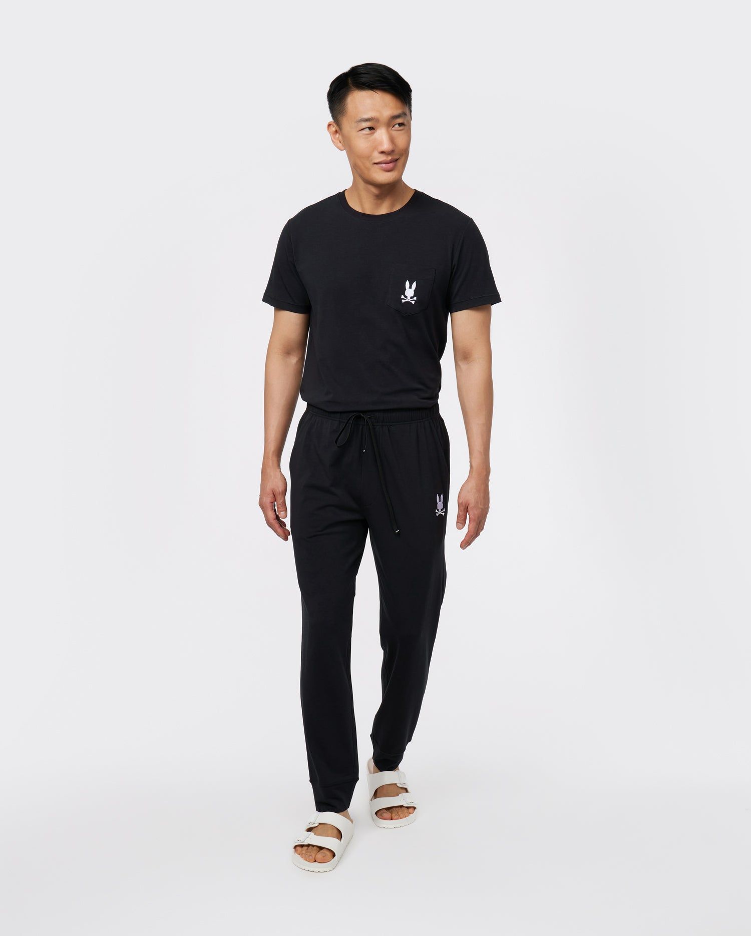 MENS JERSEY LOUNGE PANT TONAL EMBROIDERED BUNNY - B6P633Z1CM sold by Psycho Bunny product image thumbnail 6