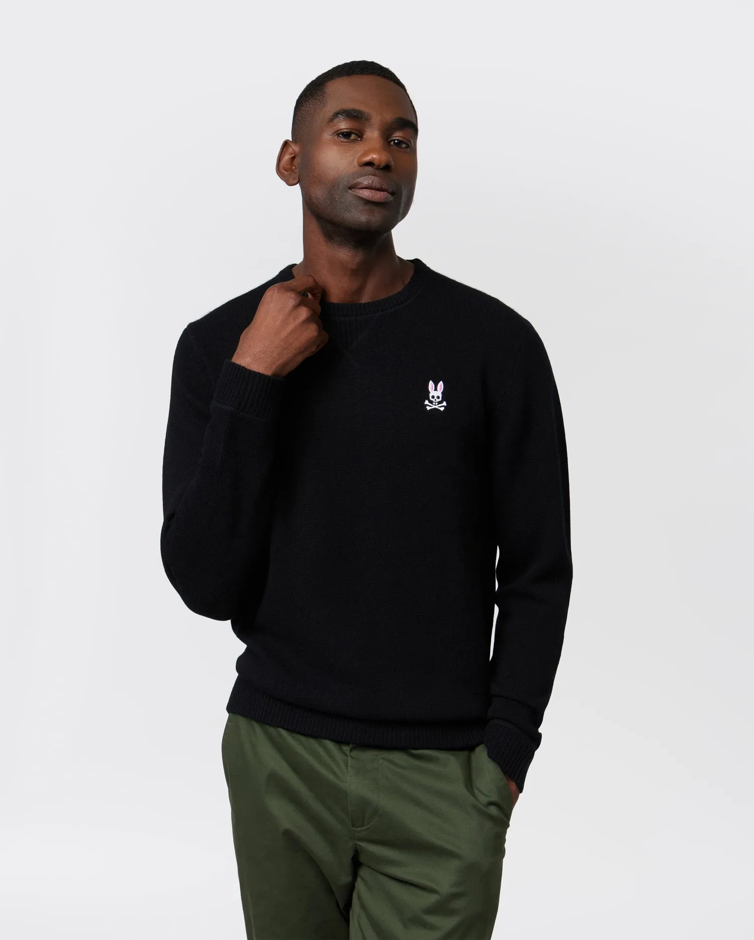 MENS CARSON WOOL CASHMERE SWEATER - B6E732A2SW sold by Psycho Bunny product image thumbnail 3