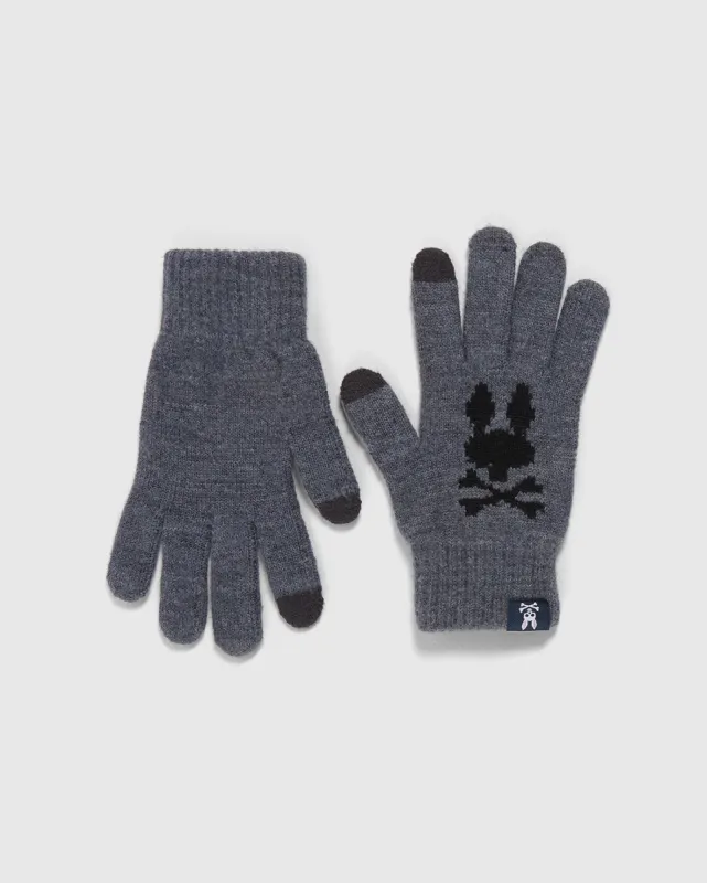MENS MERINO WOOL GLOVES WITH TECH FINGER - B6A998U1GL sold by Psycho Bunny
