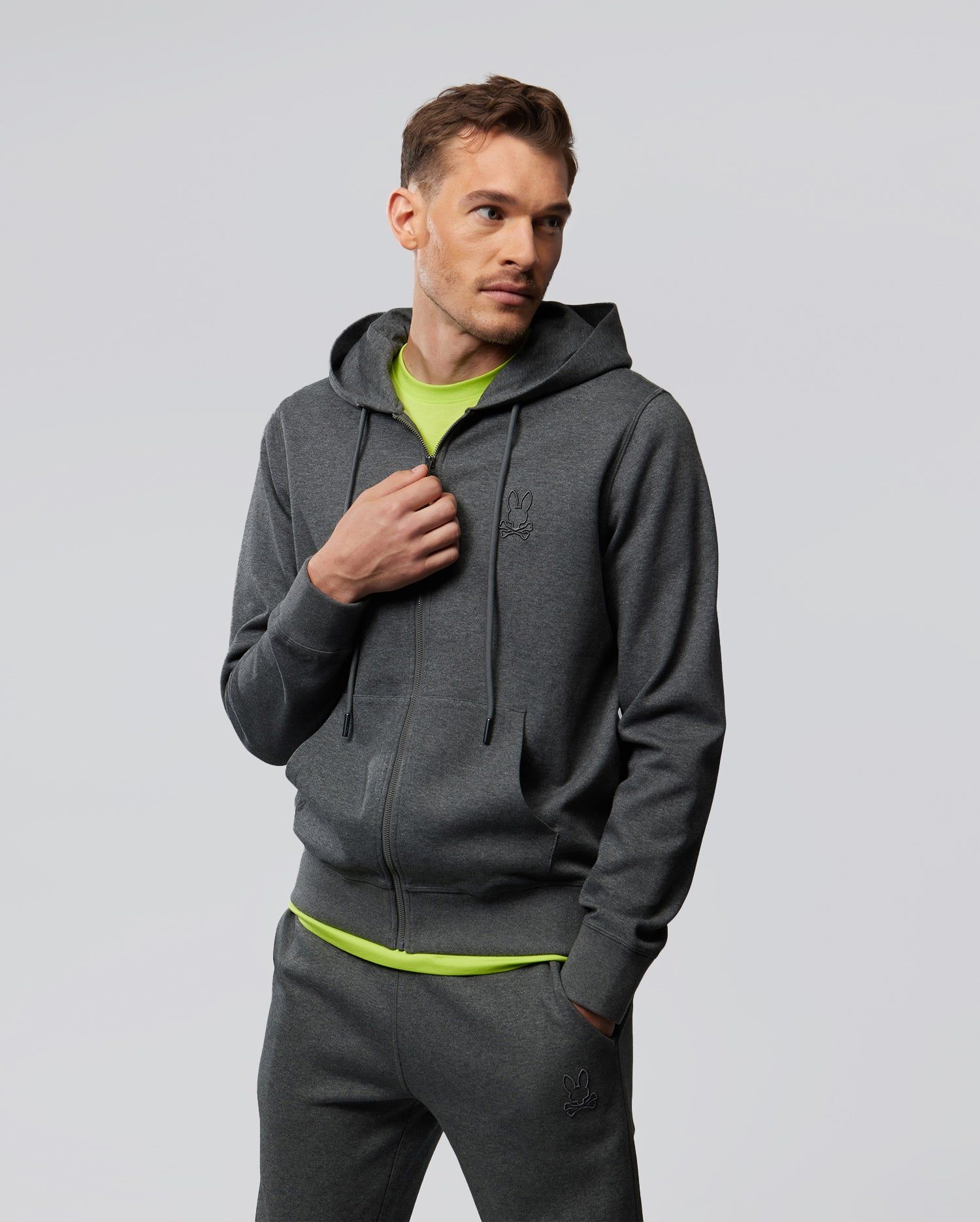 MENS OUTLINE ZIP HOODIE - B6H504ARCN sold by Psycho Bunny product image thumbnail 2