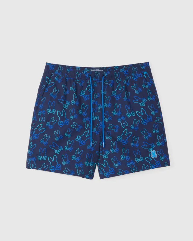 MENS SHELDON ALL OVER PRINT SWIM TRUNK - B6W588C200 sold by Psycho Bunny