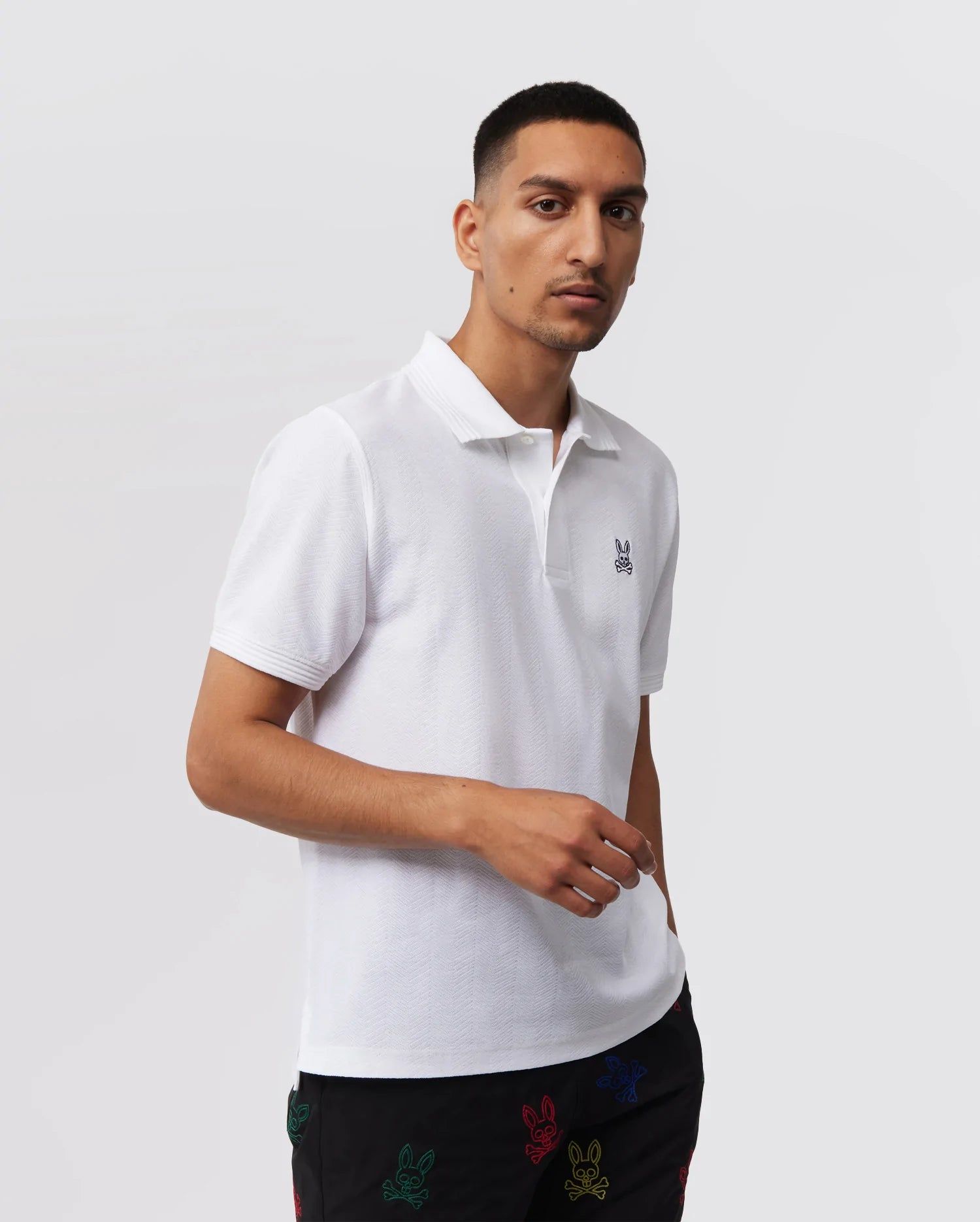 MENS MARTIN JACQUARD FASHION POLO - B6K603X1PC sold by Psycho Bunny