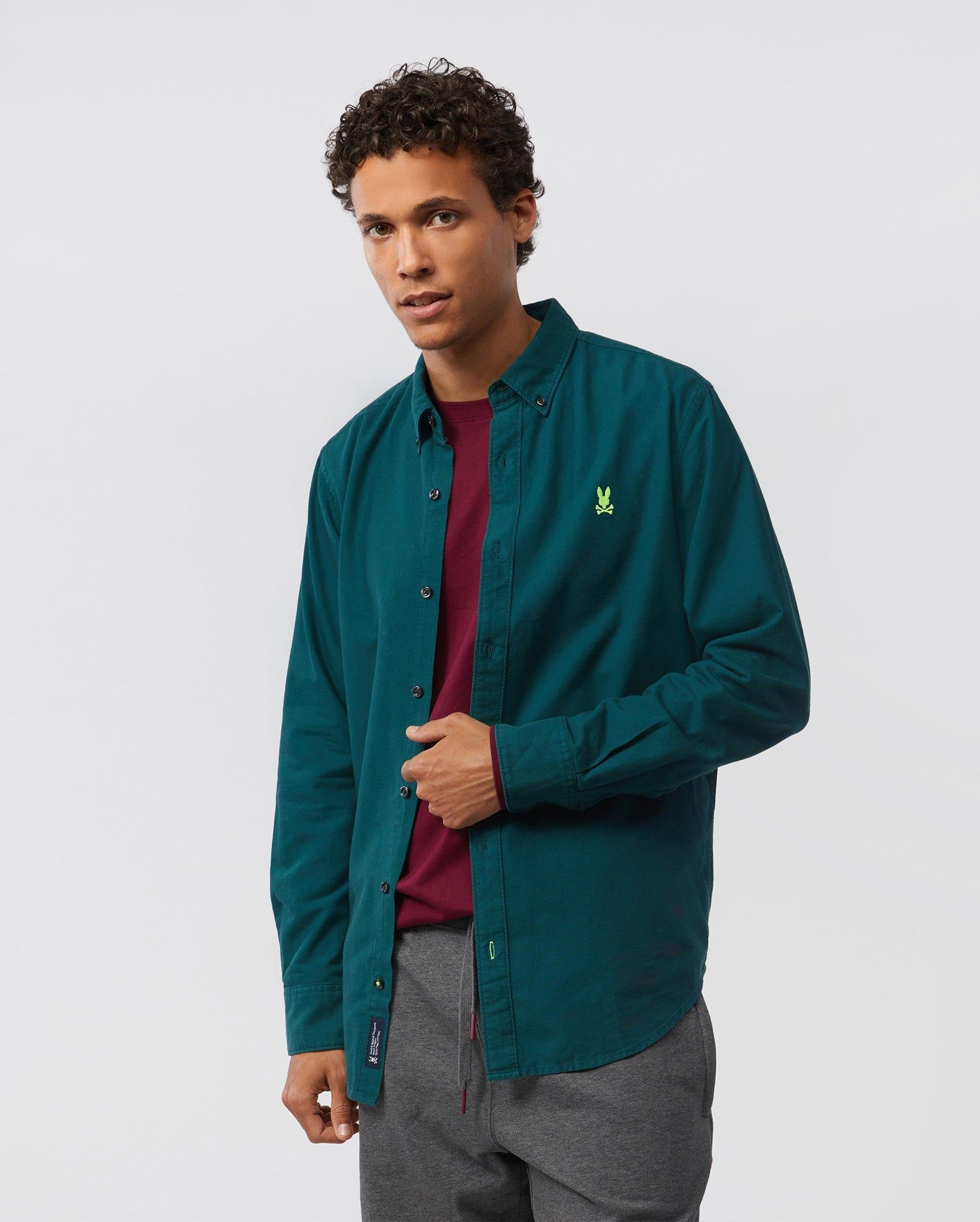 MENS BEEKMAN OXFORD LONG SLEEVE SHIRT - B6C876U1PC sold by Psycho Bunny