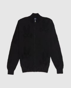 MENS LACOMB ALL OVER BUNNY ZIP SWEATER - B6E176W1CO sold by Psycho Bunny