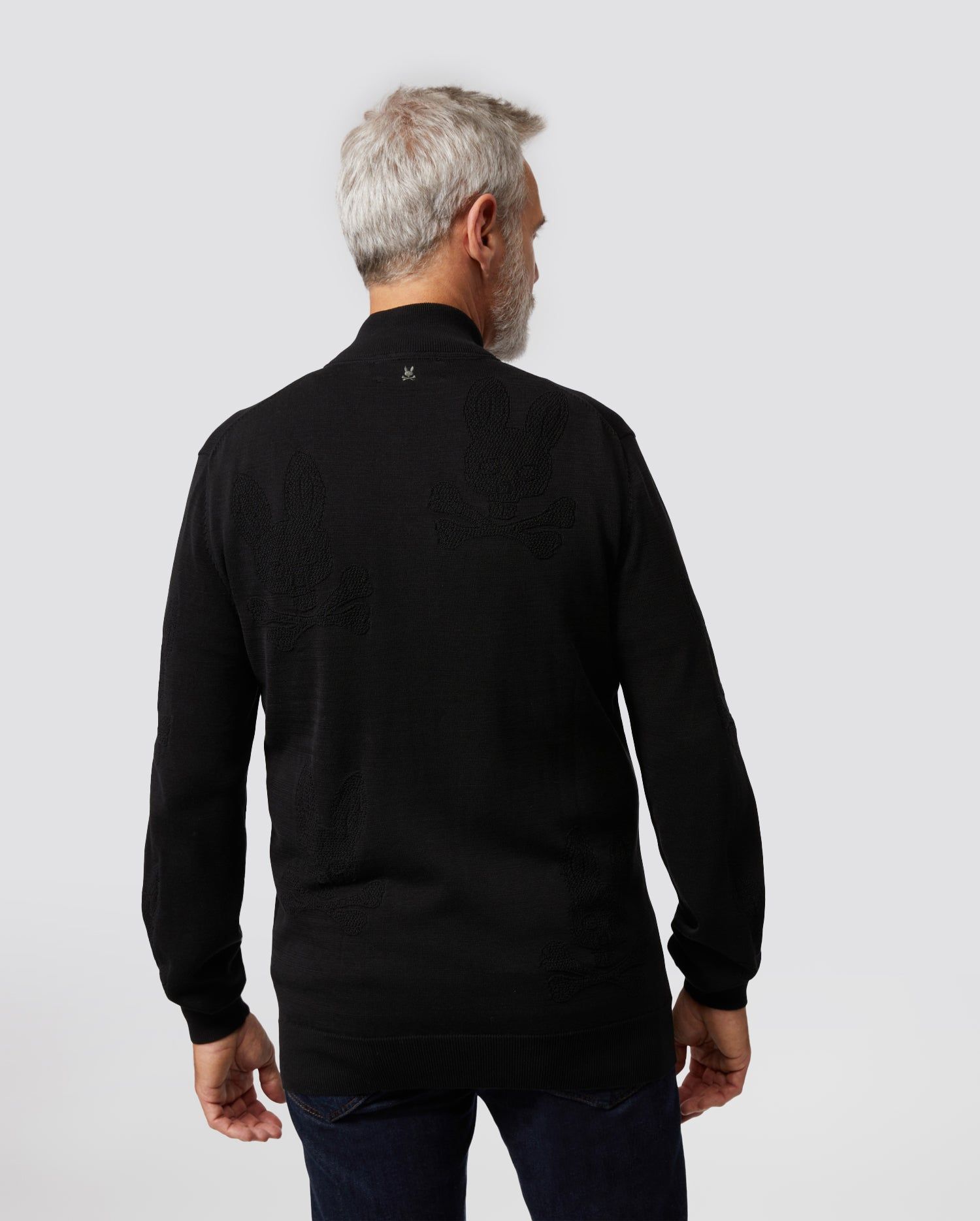 MENS LACOMB ALL OVER BUNNY ZIP SWEATER - B6E176W1CO sold by Psycho Bunny product image thumbnail 3