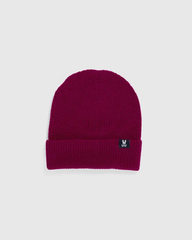 MENS MERINO WOOL WATCHMAN  BEANIE - B6A890U1HT sold by Psycho Bunny