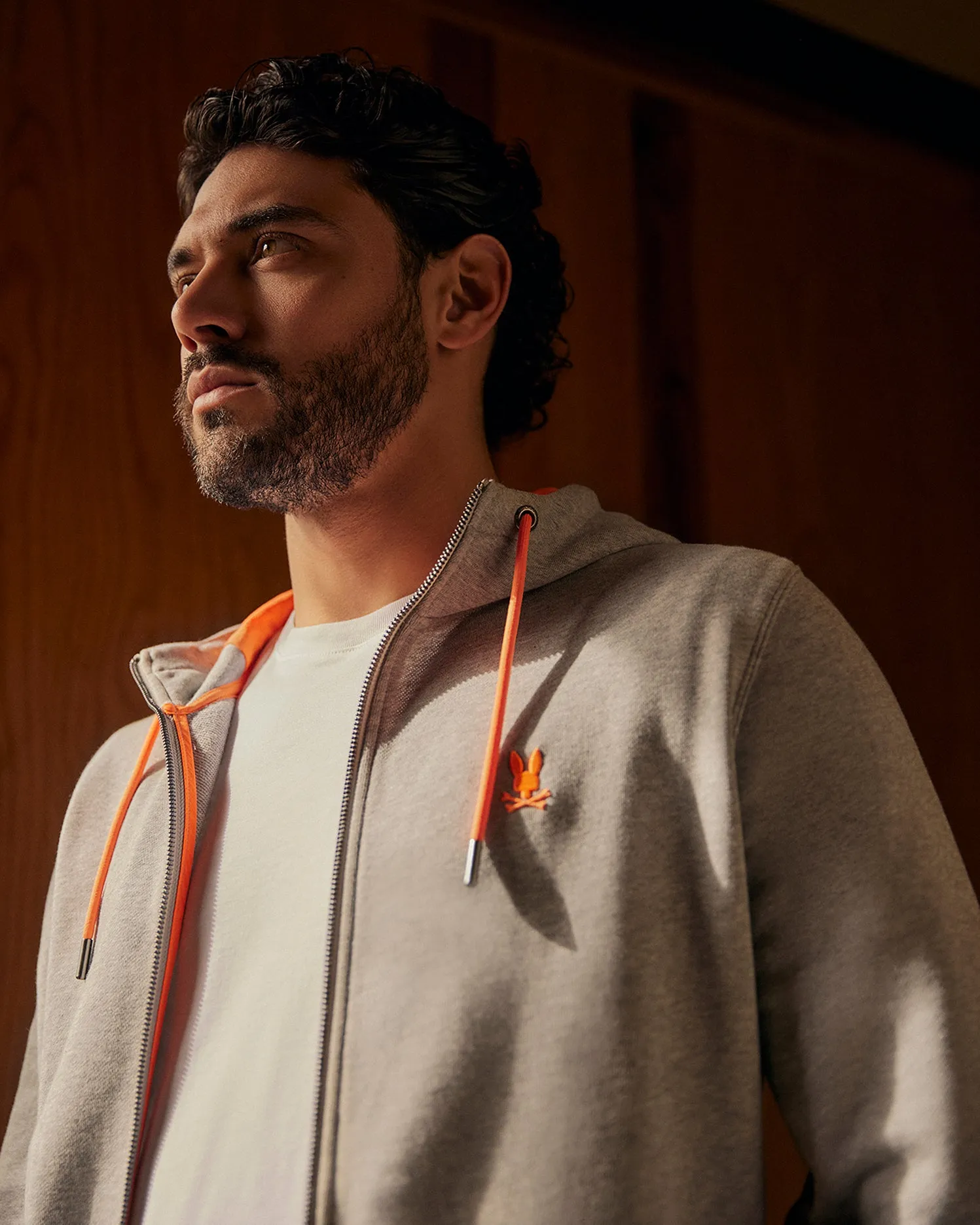 MENS BUFFALO FULL ZIP HOODIE - B6H175B200 sold by Psycho Bunny product image thumbnail 2