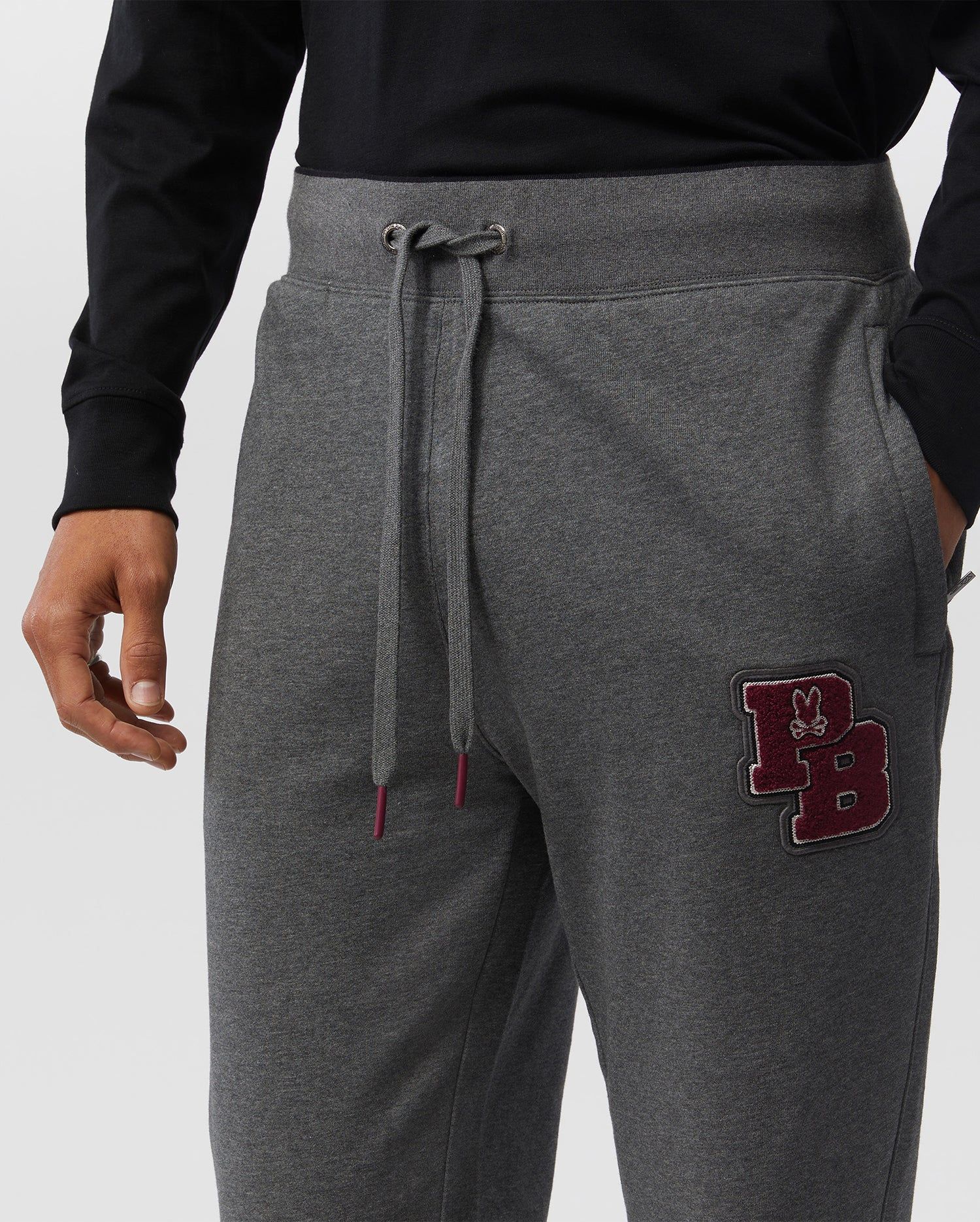 MENS PATCHIN CHENILLE BUNNY LOGO SWEATPANTS - B6P850U1FT sold by Psycho Bunny product image thumbnail 2