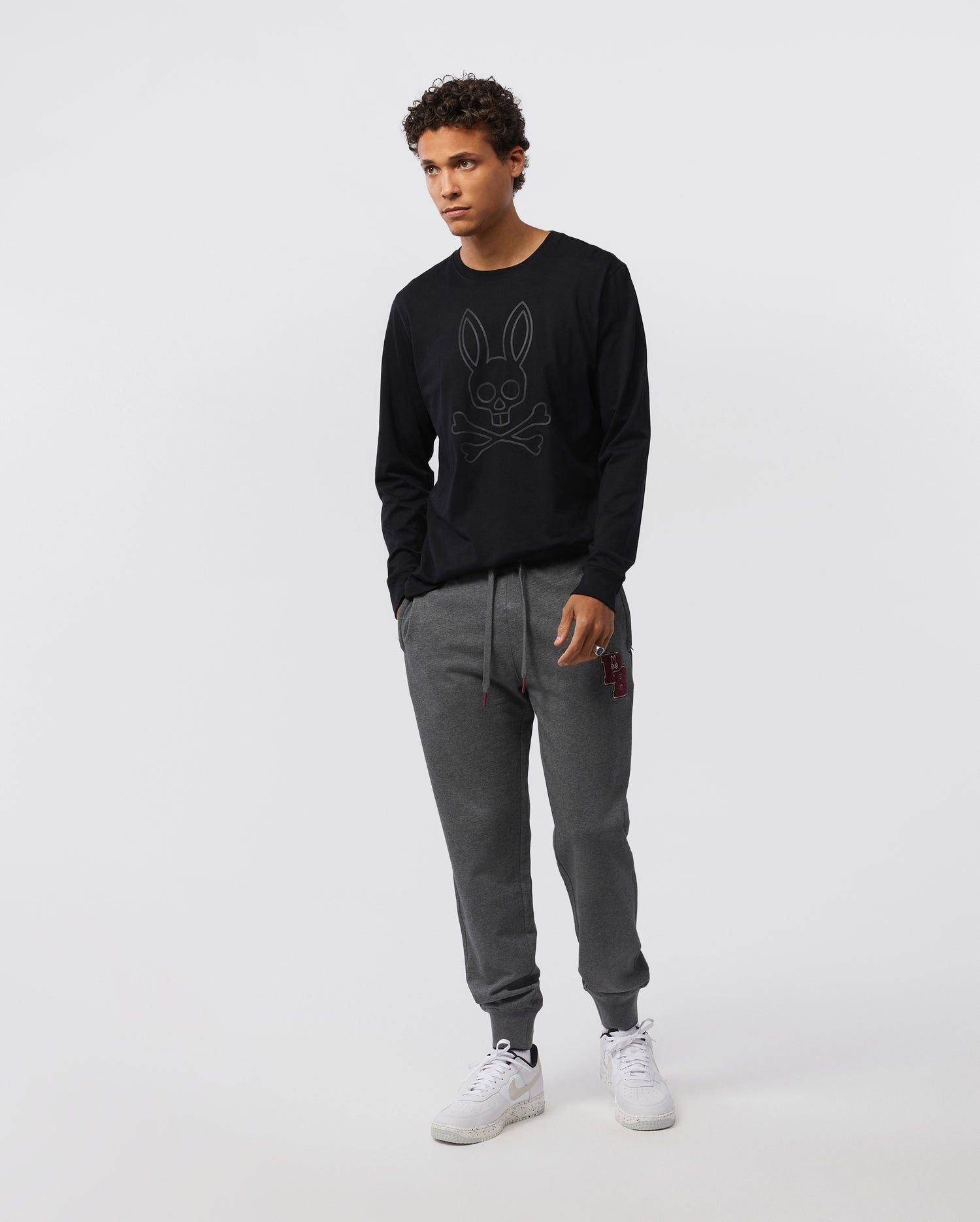 MENS PATCHIN CHENILLE BUNNY LOGO SWEATPANTS - B6P850U1FT sold by Psycho Bunny product image thumbnail 4