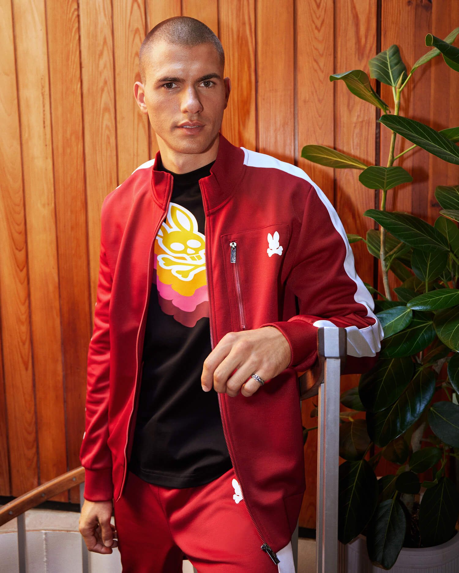 MENS MORO KNIT TRACK JACKET - B6S137W1CP sold by Psycho Bunny product image thumbnail 2