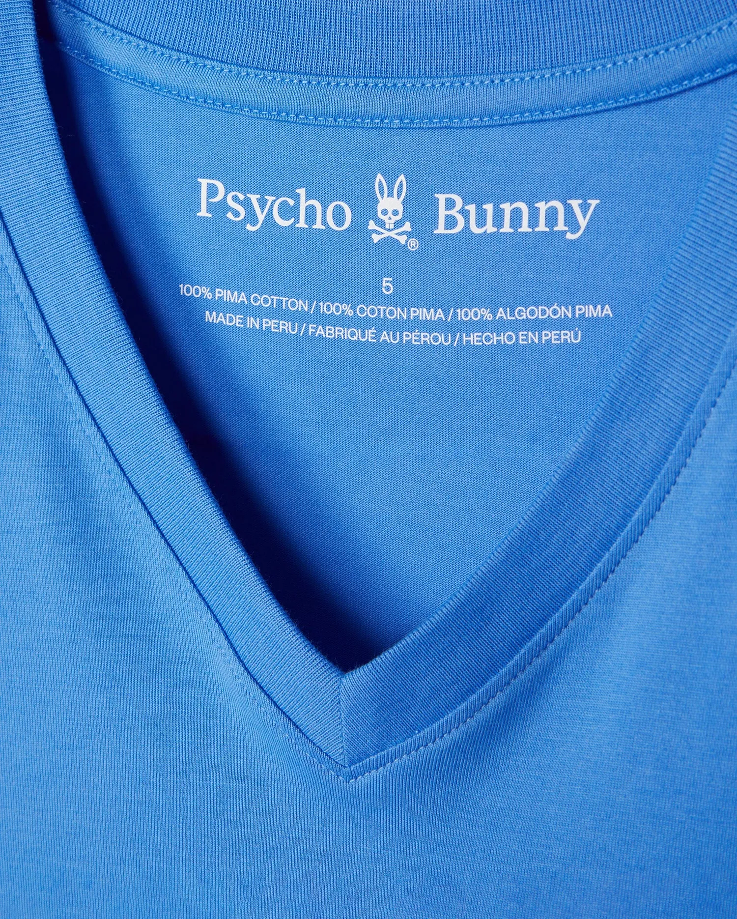 MENS CLASSIC V NECK TEE - B6U100B200 sold by Psycho Bunny product image thumbnail 4