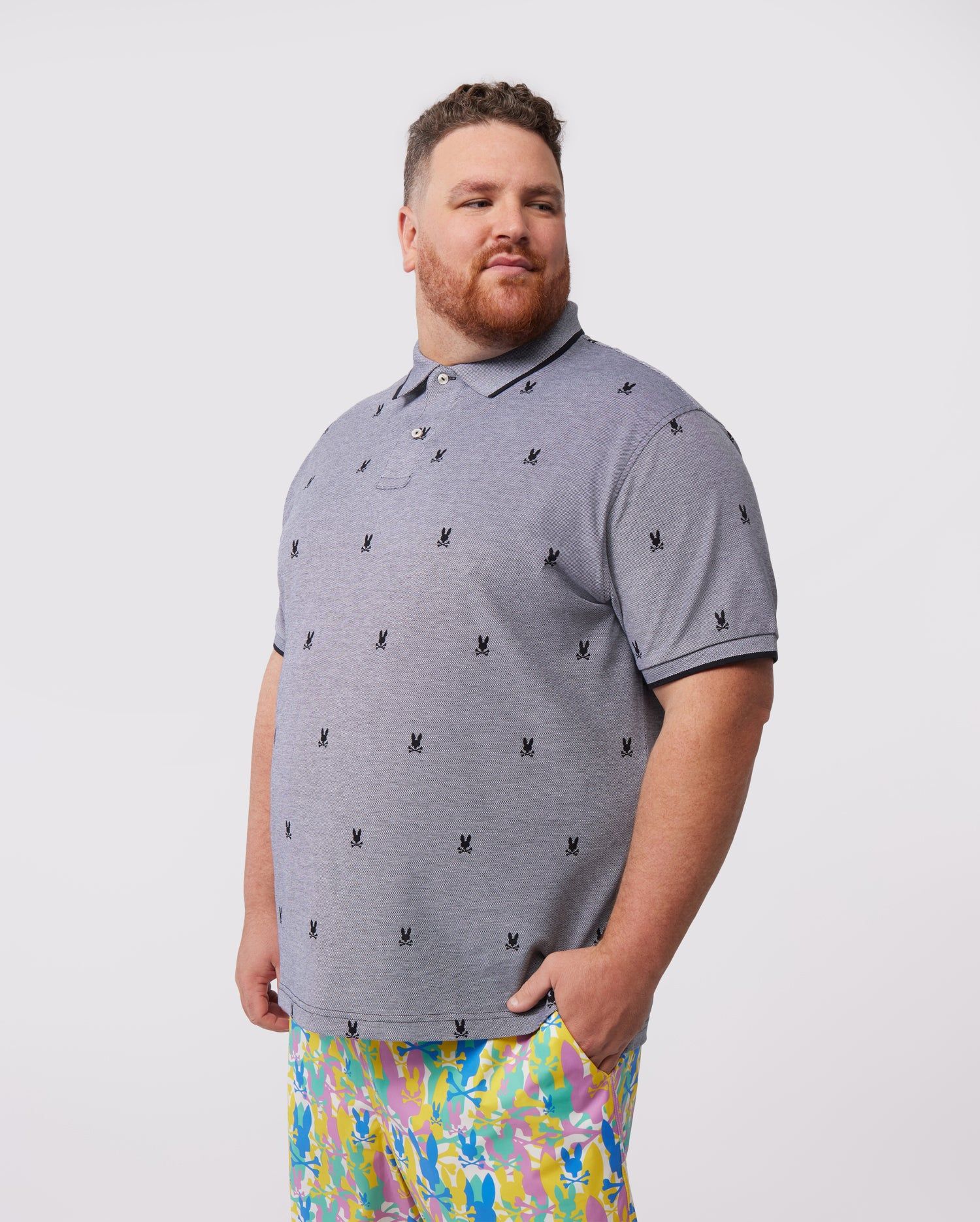 MENS BIG AND TALL HURD PRINTED POLO - B9K253W1PC sold by Psycho Bunny product image thumbnail 2