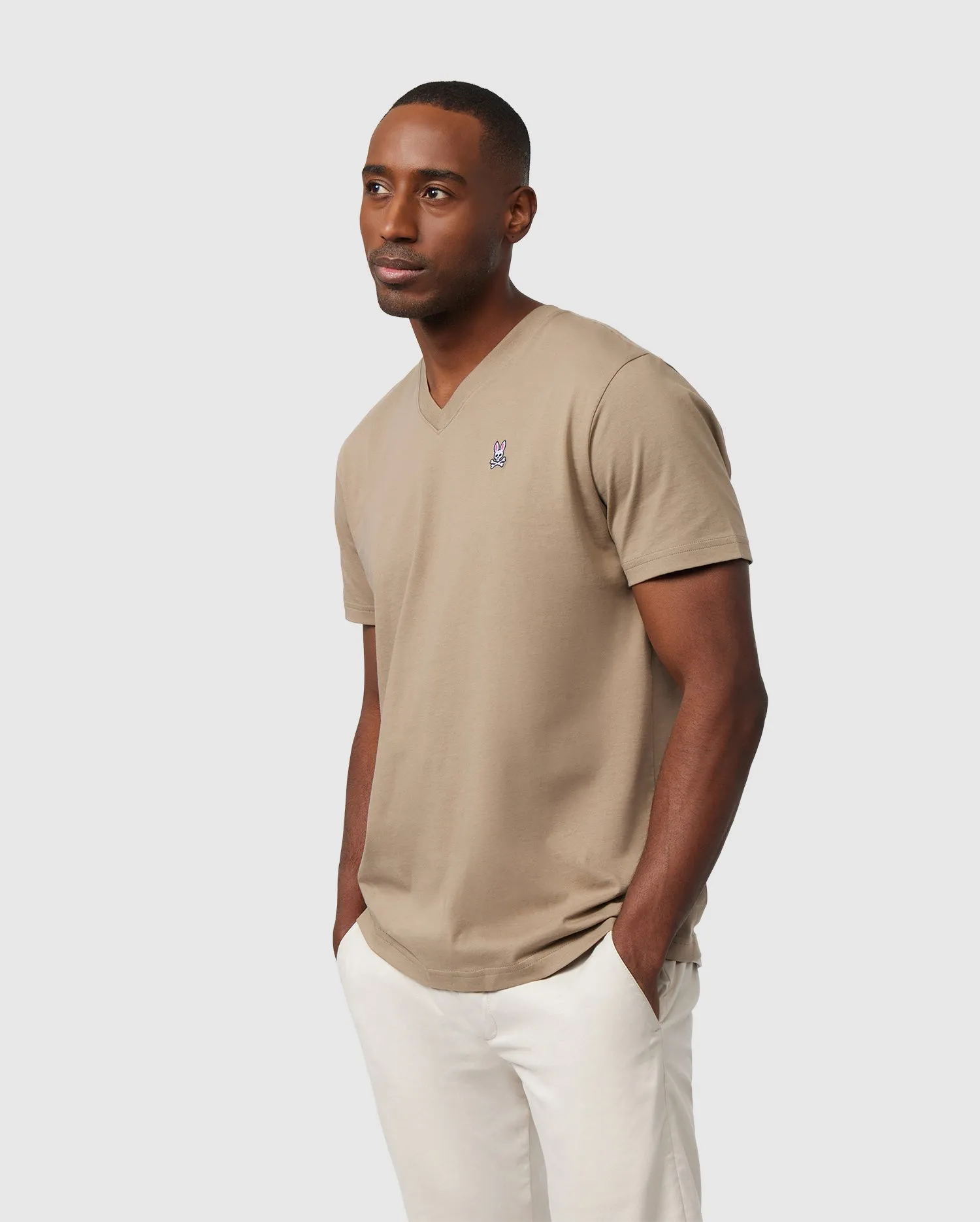 MENS CLASSIC V NECK TEE - B6U100ARPC sold by Psycho Bunny product image thumbnail 2