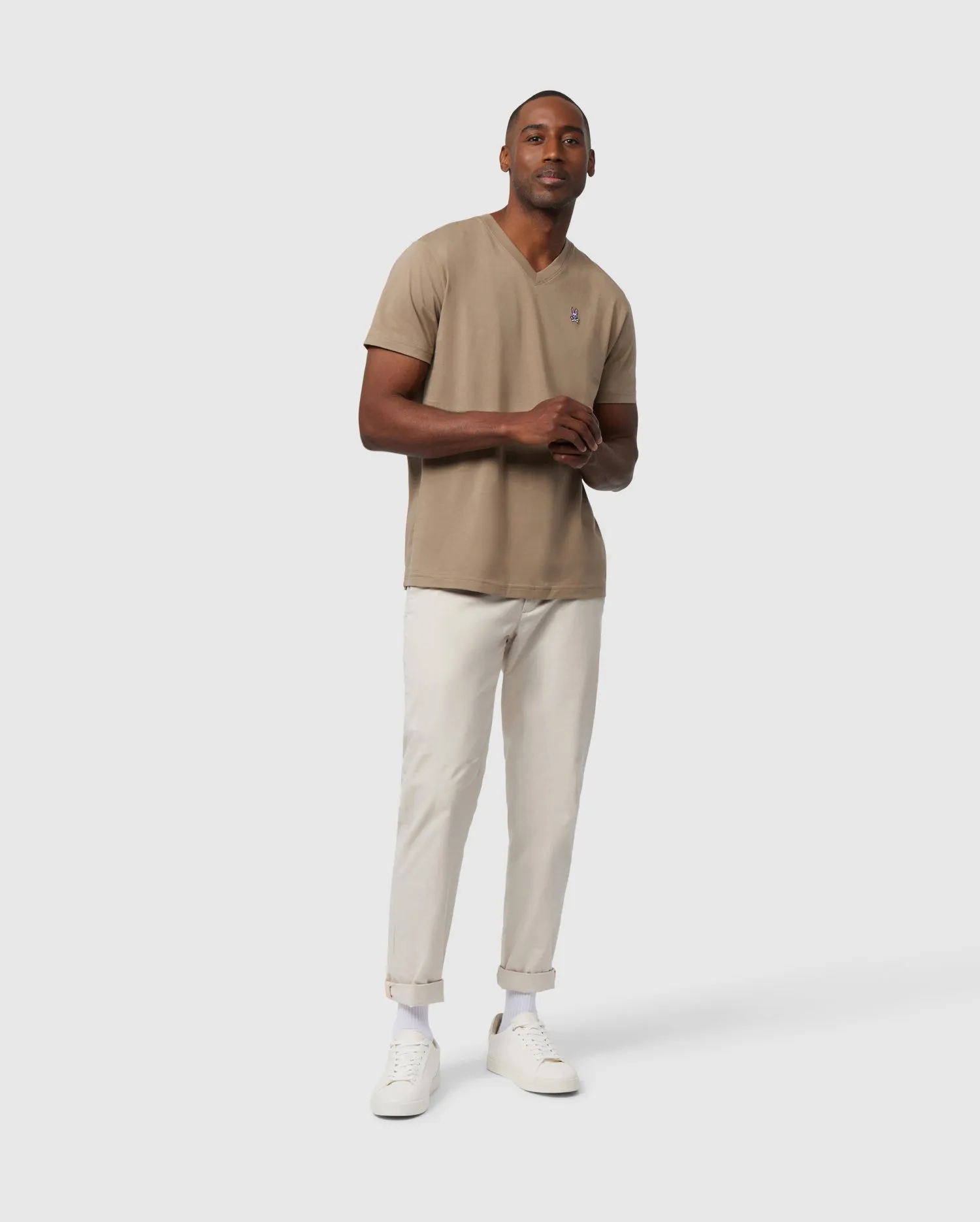 MENS CLASSIC V NECK TEE - B6U100ARPC sold by Psycho Bunny product image thumbnail 4