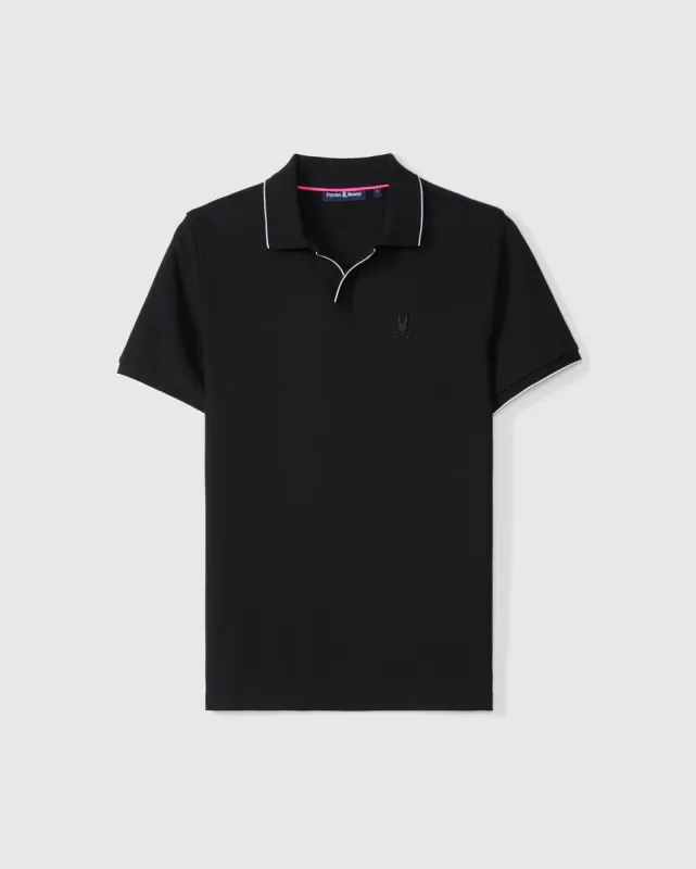 MENS RICHARDS JOHNNY COLLAR PIQUE POLO SHIRT - B6K641C200 sold by Psycho Bunny