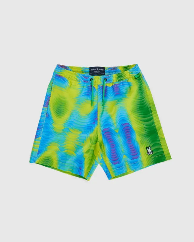 KIDS MONTGOMERY ALL OVER PRINT SWIM TRUNK - B0W910Y1PO sold by Psycho Bunny