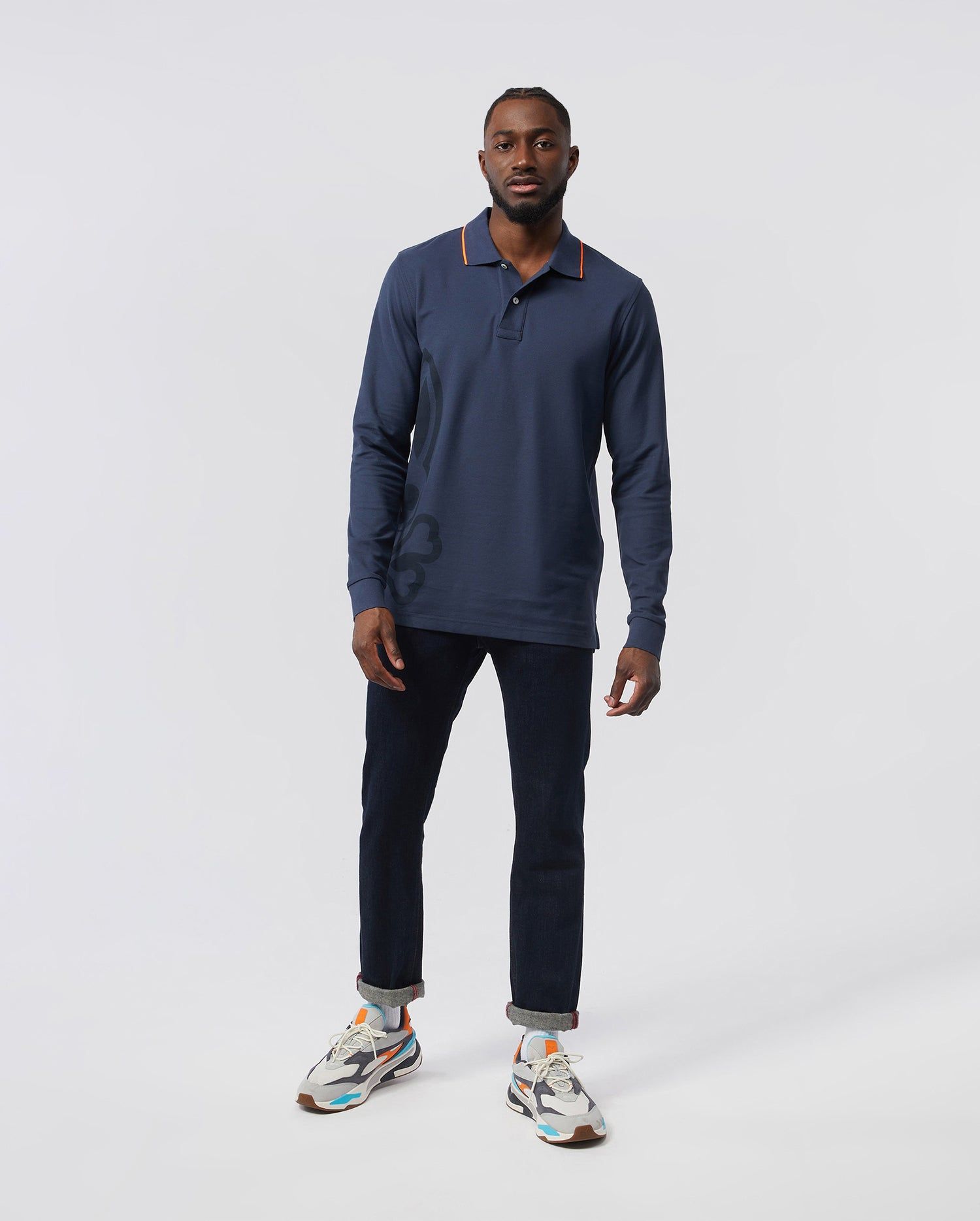 MENS CHATHAM SIDE BUNNY LONG SLEEVE POLO - B6M002U1PC sold by Psycho Bunny product image thumbnail 4