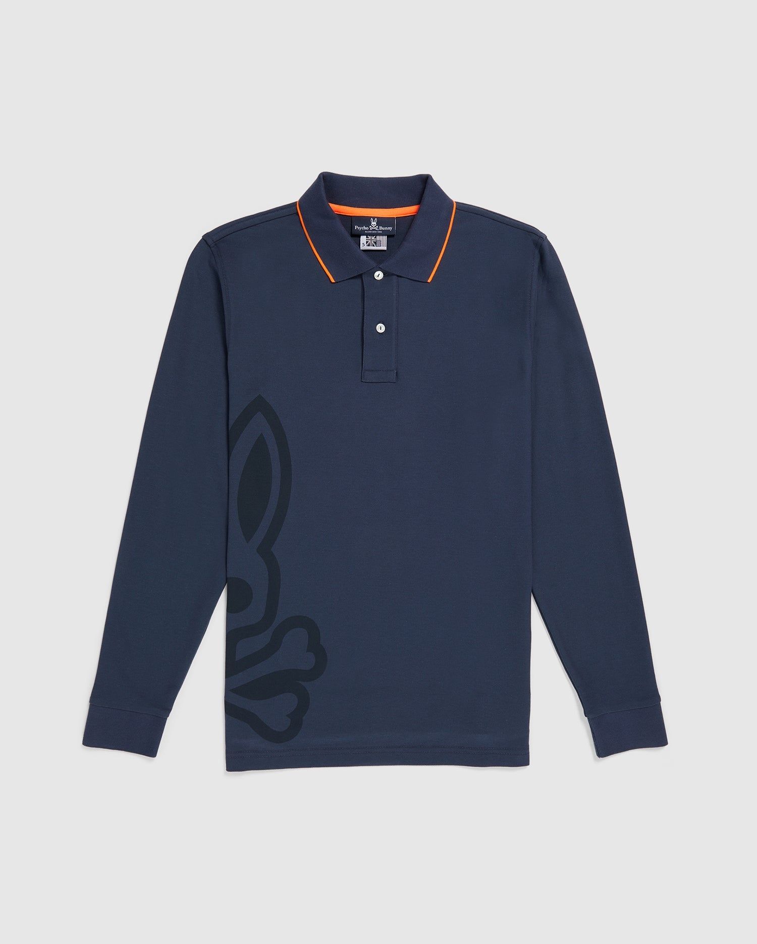 MENS CHATHAM SIDE BUNNY LONG SLEEVE POLO - B6M002U1PC sold by Psycho Bunny product image thumbnail 5