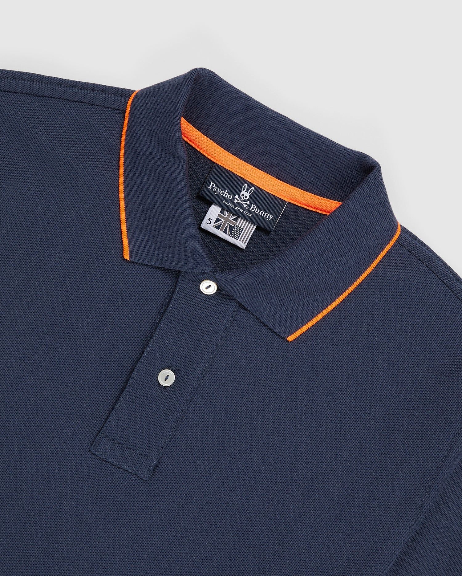 MENS CHATHAM SIDE BUNNY LONG SLEEVE POLO - B6M002U1PC sold by Psycho Bunny product image thumbnail 6