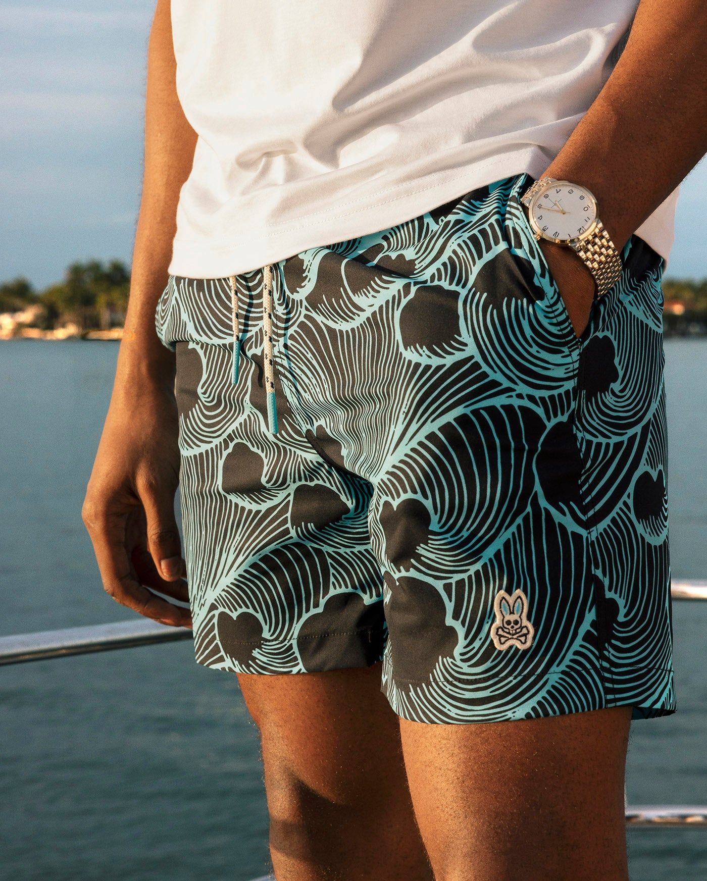 MENS THAMES SWIM SHORTS - B6W430T1PO sold by Psycho Bunny product image thumbnail 5