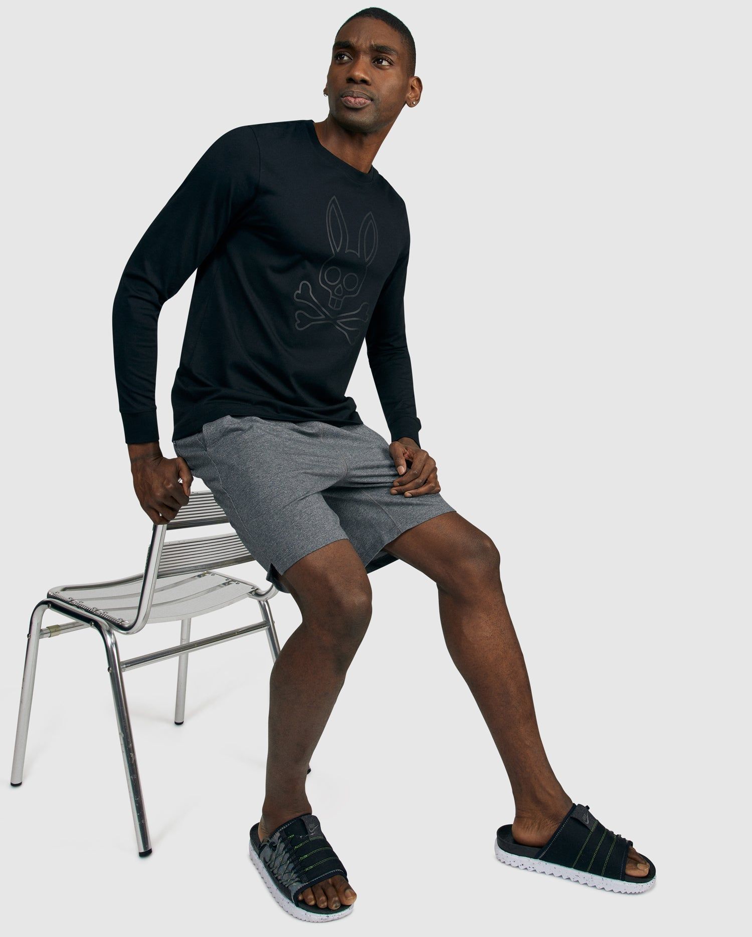 MENS OWEN BUNNY LONG SLEEVE T SHIRT - B6T105S1PC sold by Psycho Bunny product image thumbnail 3