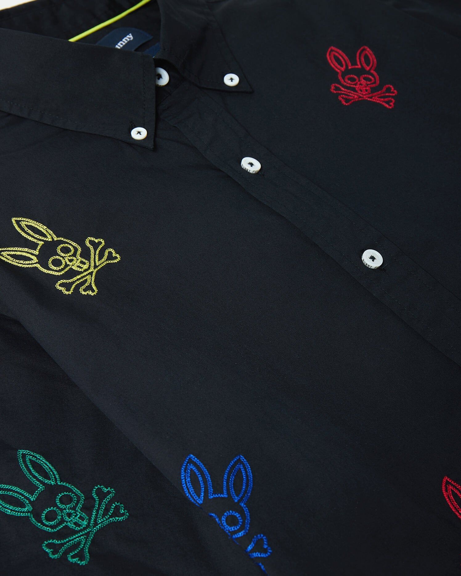MENS LIGON ALL OVER EMBROIDERED BUNNY SHORT SLEEVE SHIRT - B6Q675X1PC sold by Psycho Bunny product image thumbnail 4