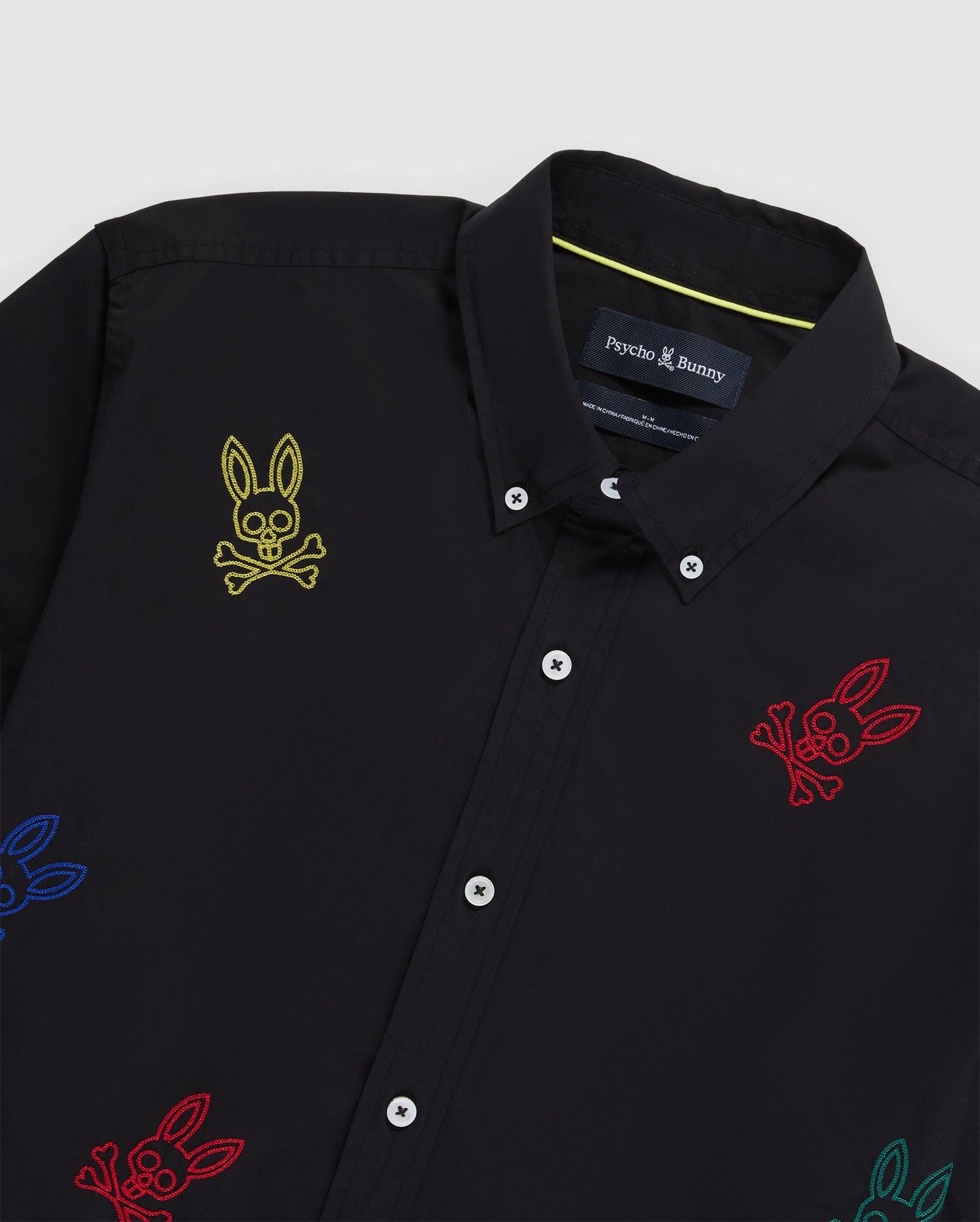 MENS LIGON ALL OVER EMBROIDERED BUNNY SHORT SLEEVE SHIRT - B6Q675X1PC sold by Psycho Bunny product image thumbnail 8