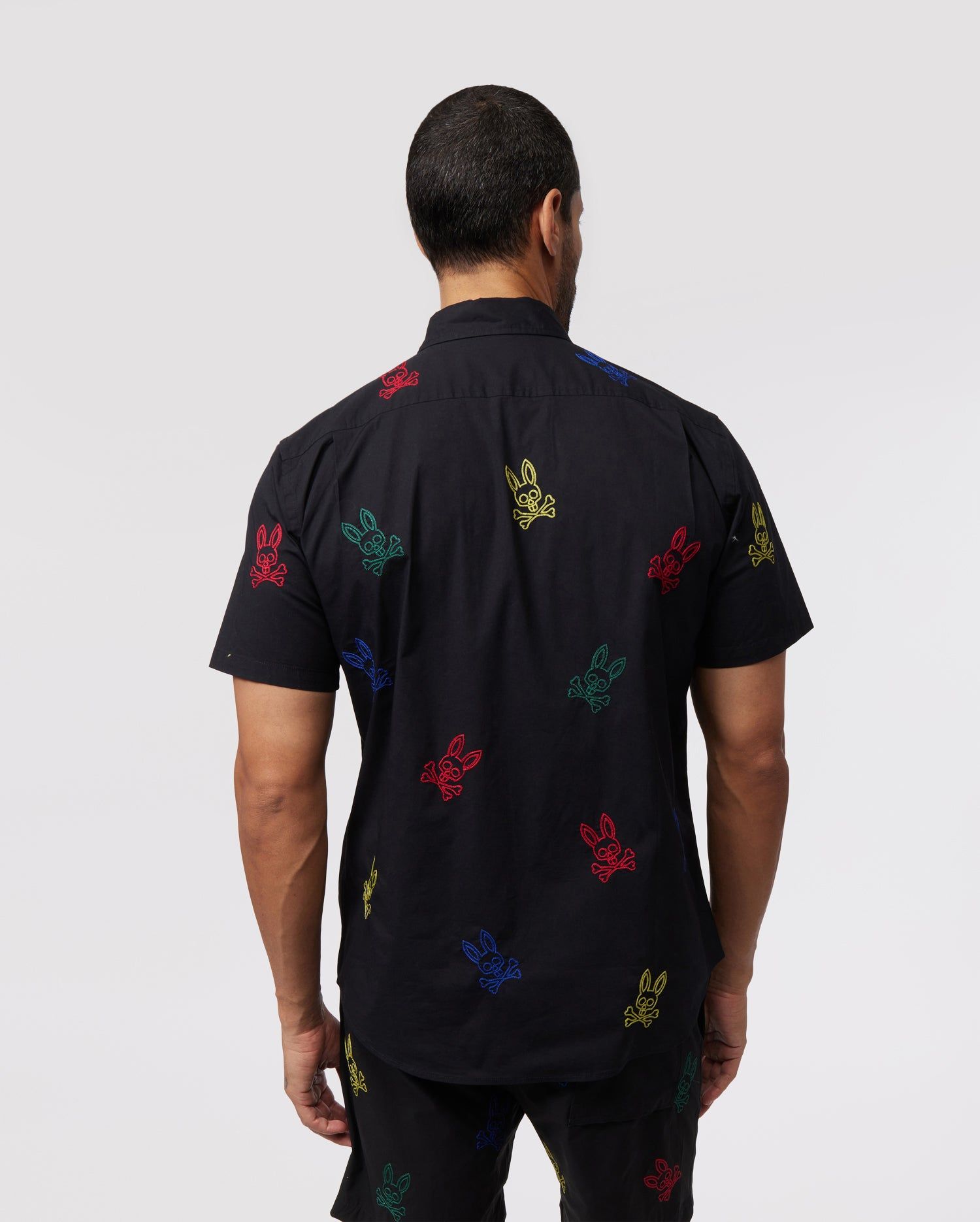MENS LIGON ALL OVER EMBROIDERED BUNNY SHORT SLEEVE SHIRT - B6Q675X1PC sold by Psycho Bunny product image thumbnail 6