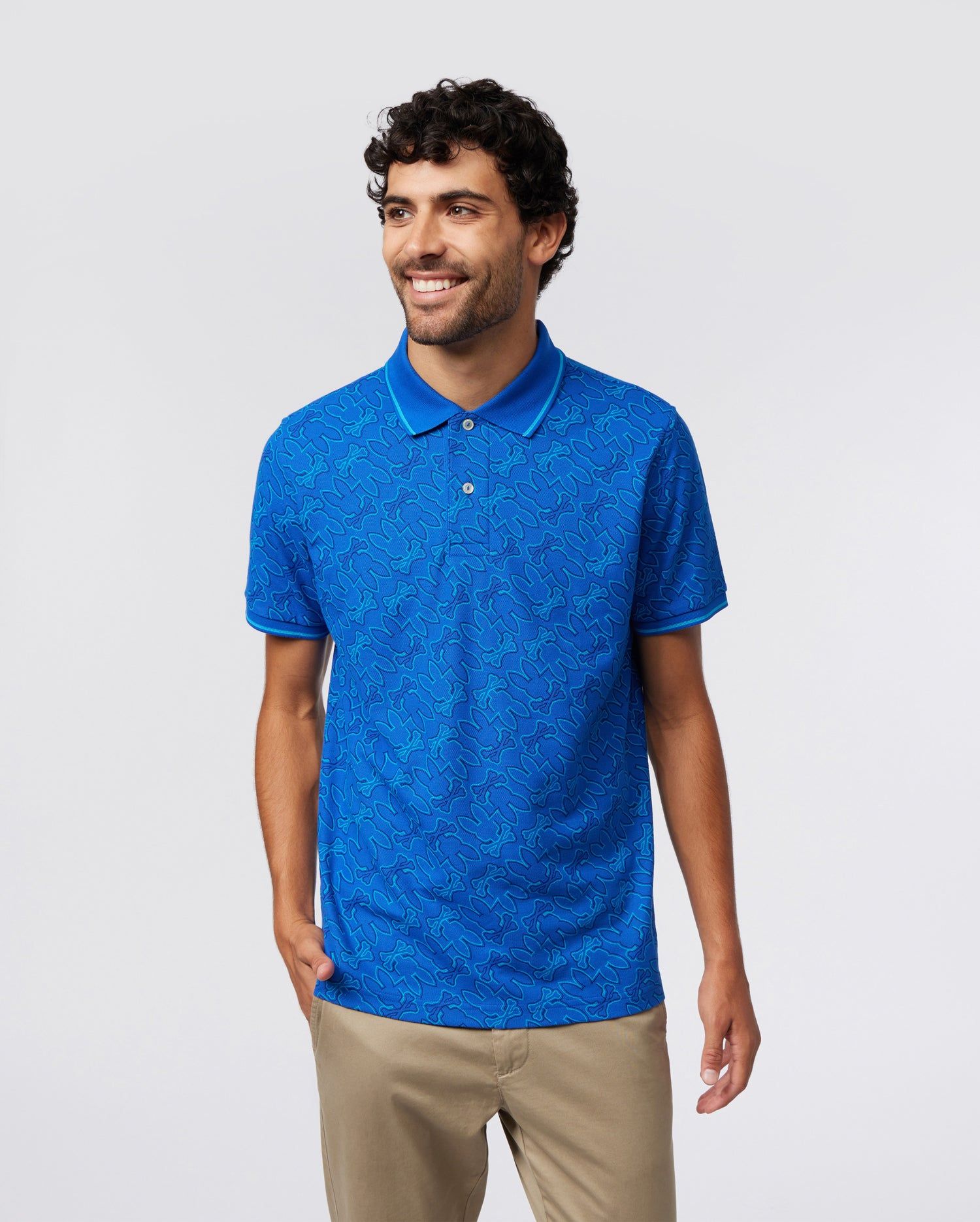 MENS CHESTER ALL OVER PRINT PIQUE POLO - B6K576Z1PC sold by Psycho Bunny product image thumbnail 2