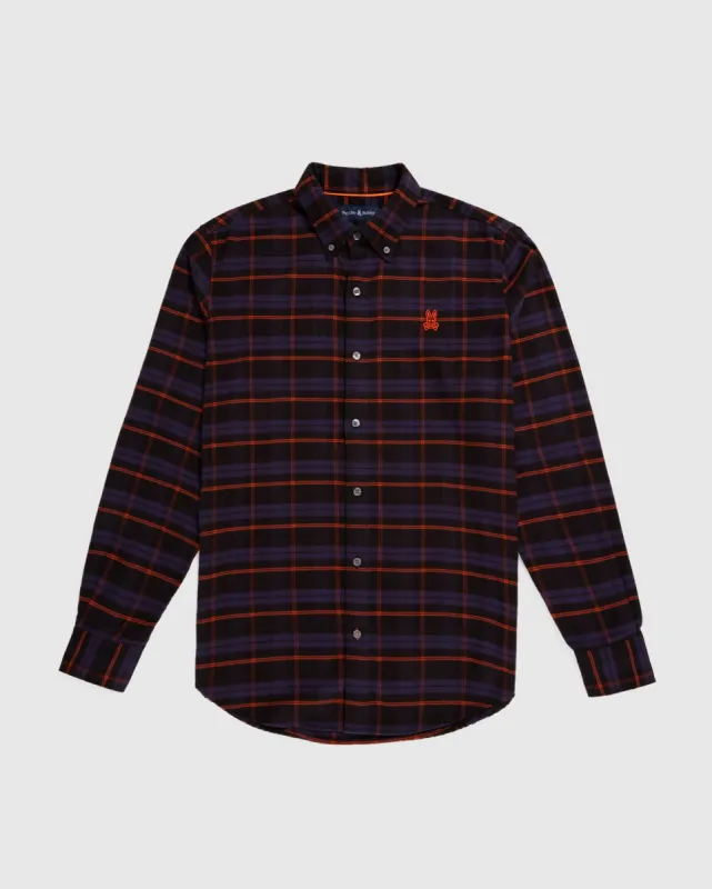 MENS FORRESTON BRUSHED LONG SLEEVE SHIRT - B6C553Z1SH sold by Psycho Bunny