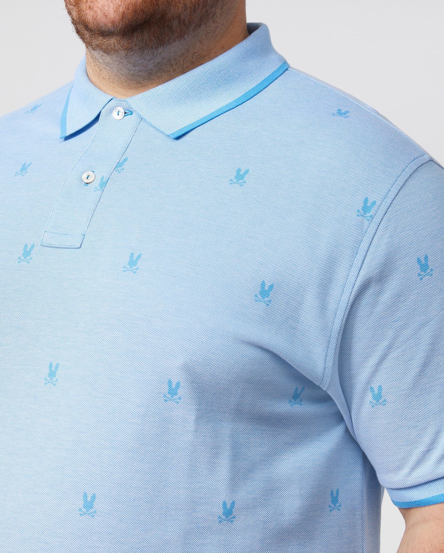 MENS BIG AND TALL BIRDSEYE PRINTED POLO - B9K758U1PC sold by Psycho Bunny product image thumbnail 3