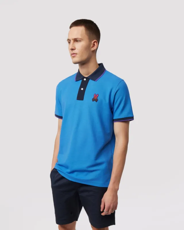MENS STRYPE PIQUE FASHION POLO - B6K801X1PC sold by Psycho Bunny