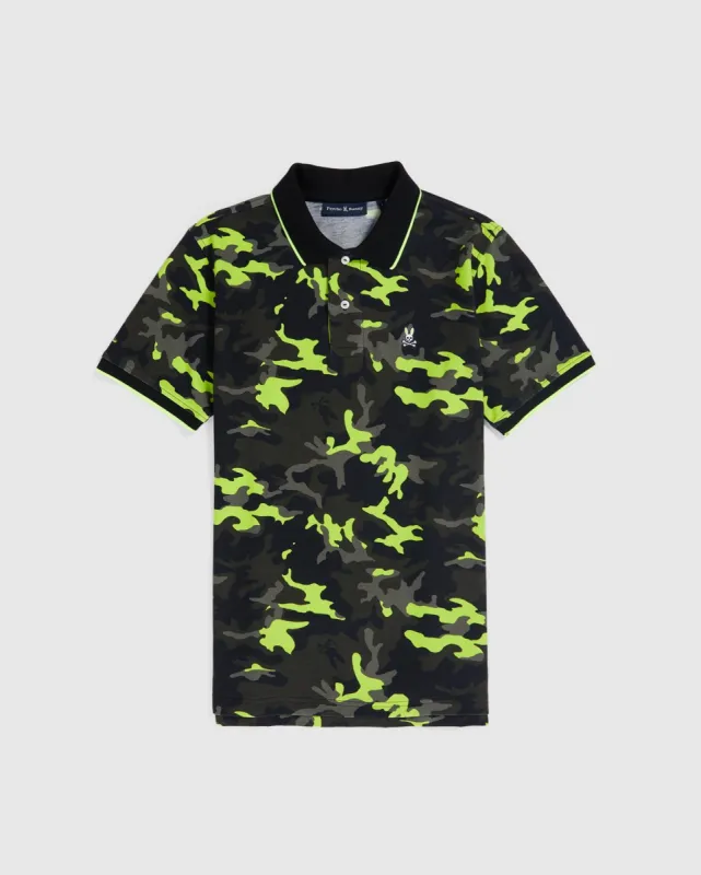 MENS PLANO PIQUE CAMO POLO - B6K336Z1PC made by Psycho Bunny