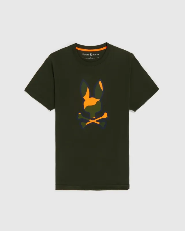 MENS PLANO CAMO PRINT GRAPHIC TEE - B6U375Z1PC made by Psycho Bunny