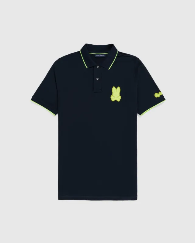 MENS CLEVELAND CHAINSTITCH PIQUE POLO - B6K504Z1PC sold by Psycho Bunny