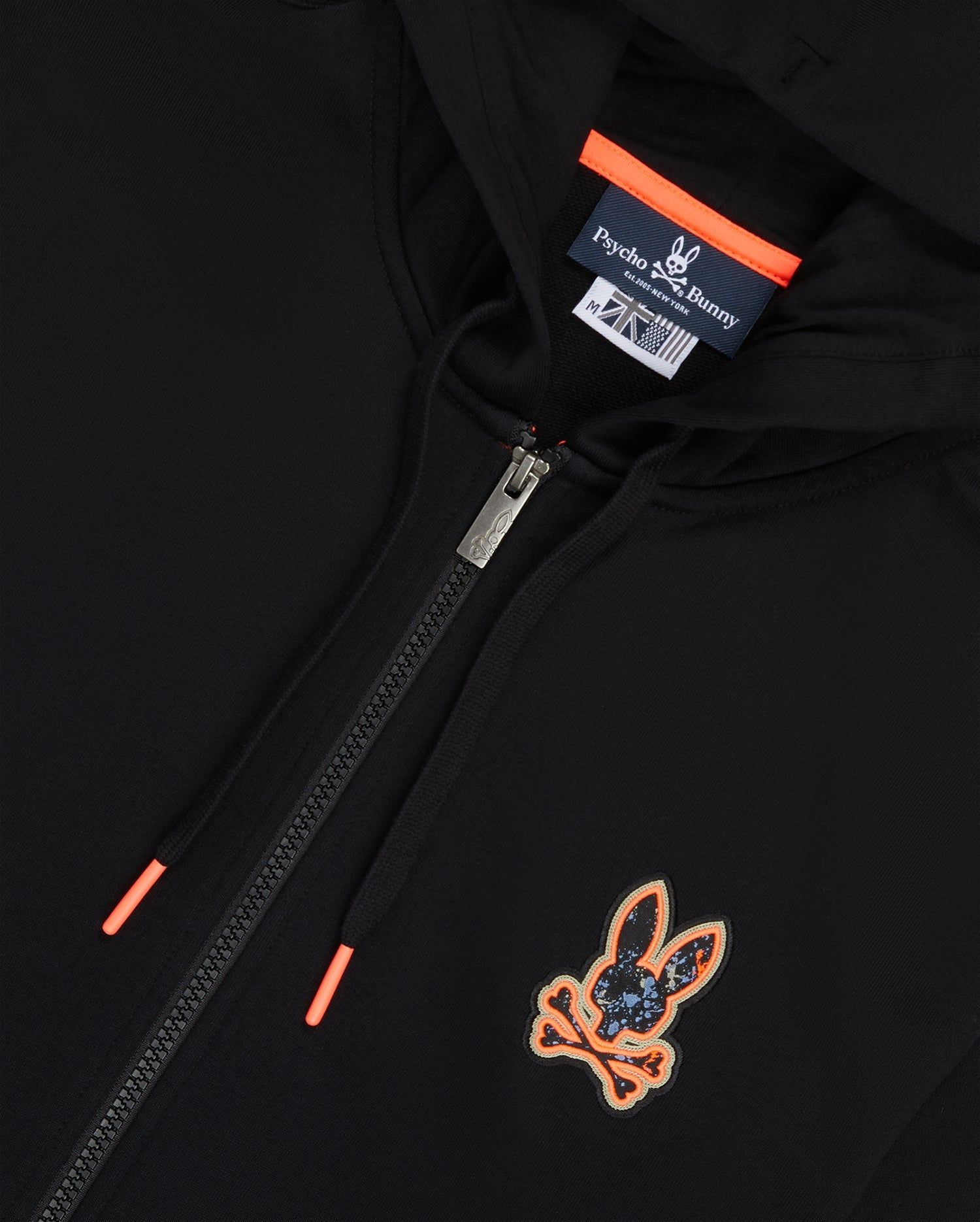 MENS BIG AND TALL WAVERLY BUNNY LOGO ZIP HOODIE - B9H752U1FT sold by Psycho Bunny product image thumbnail 6