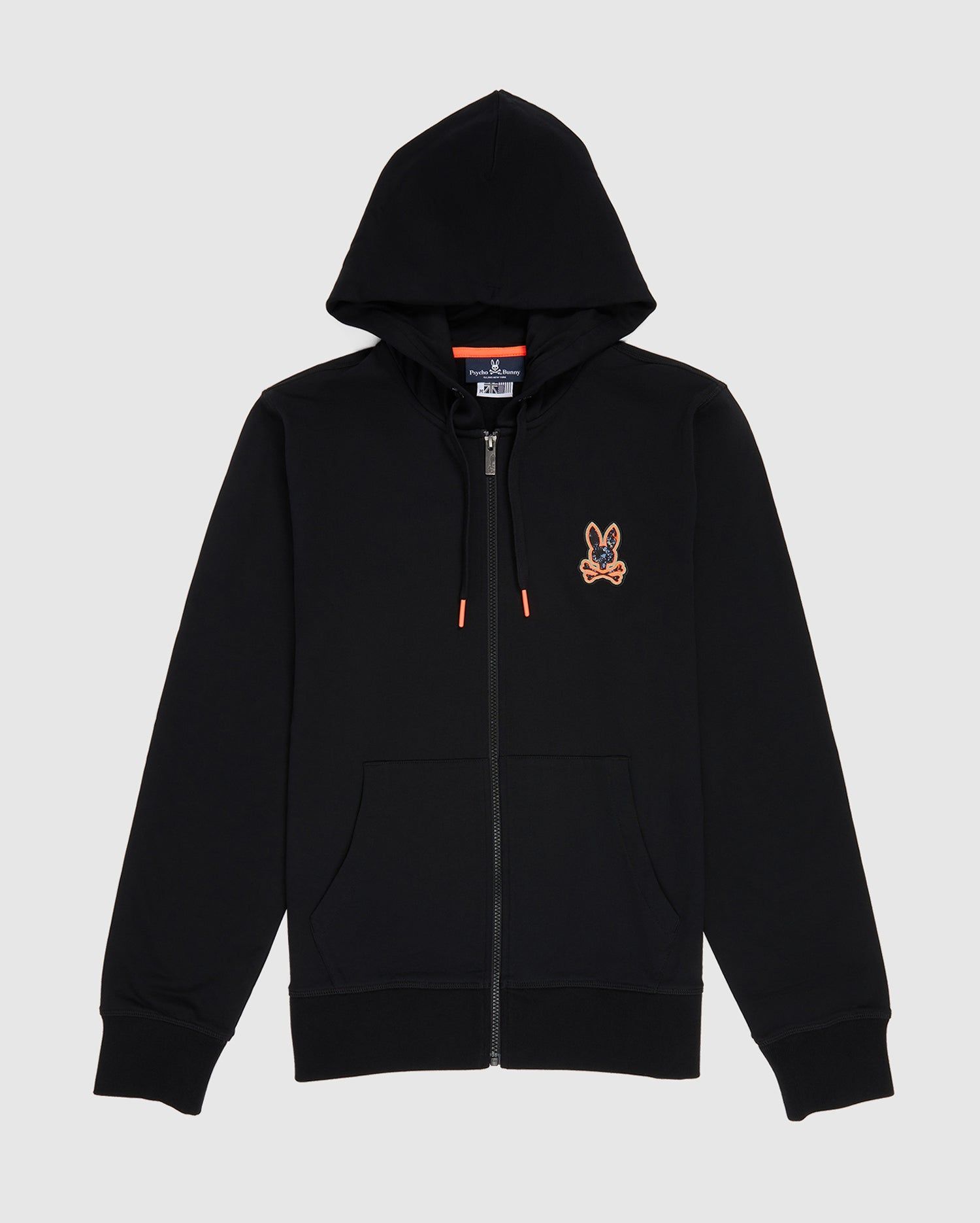 MENS BIG AND TALL WAVERLY BUNNY LOGO ZIP HOODIE - B9H752U1FT sold by Psycho Bunny product image thumbnail 5