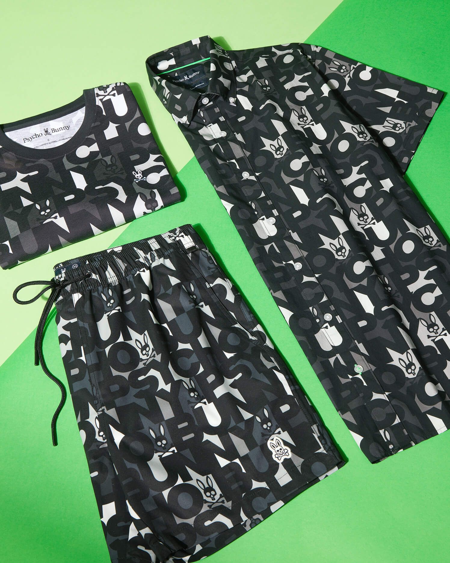 MENS BAGH ALL OVER PRINT TEE - B6U753X1PC sold by Psycho Bunny