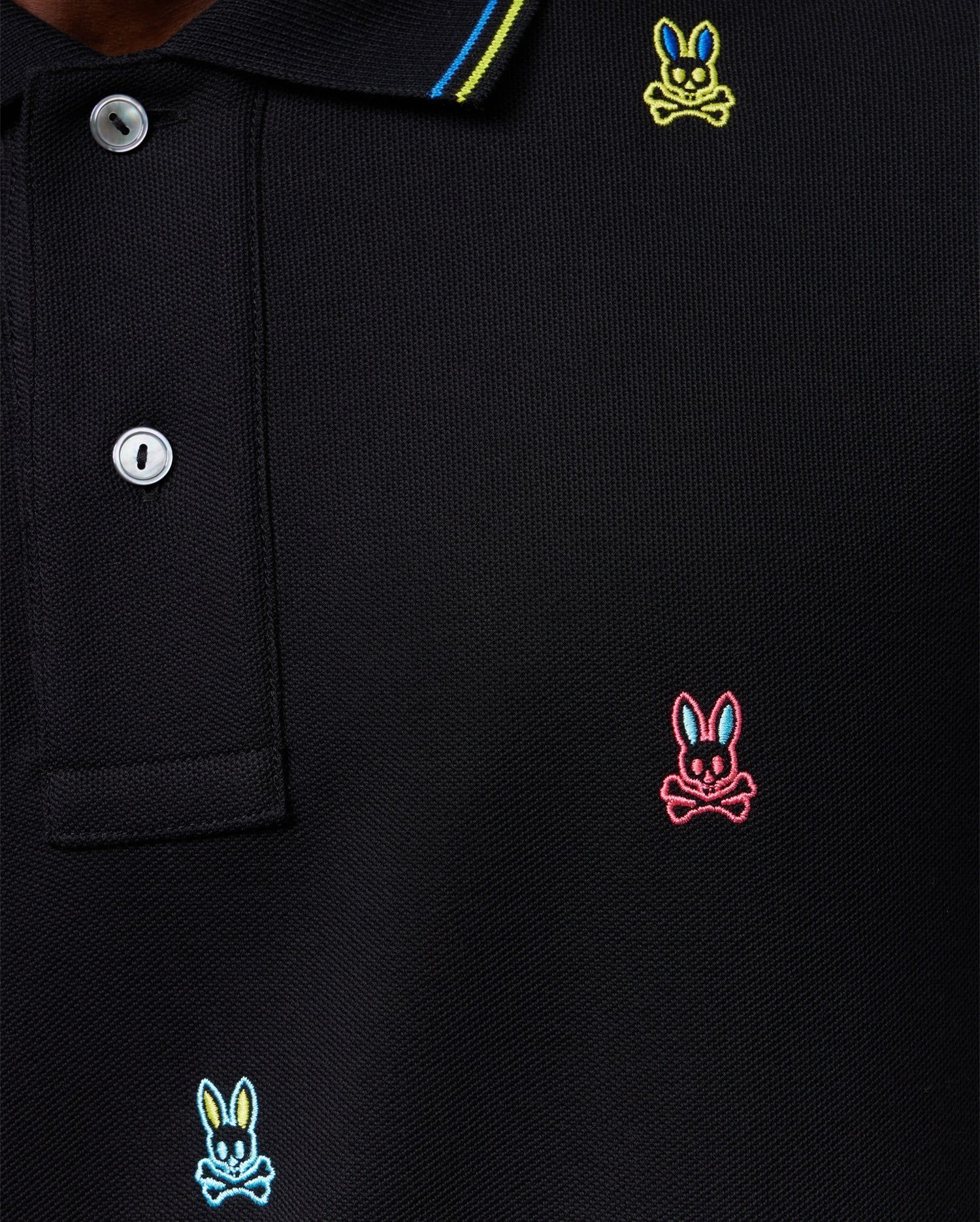 MENS CARSON ALL OVER EMBROIDERED BUNNY POLO - B6K501A2PC sold by Psycho Bunny product image thumbnail 4