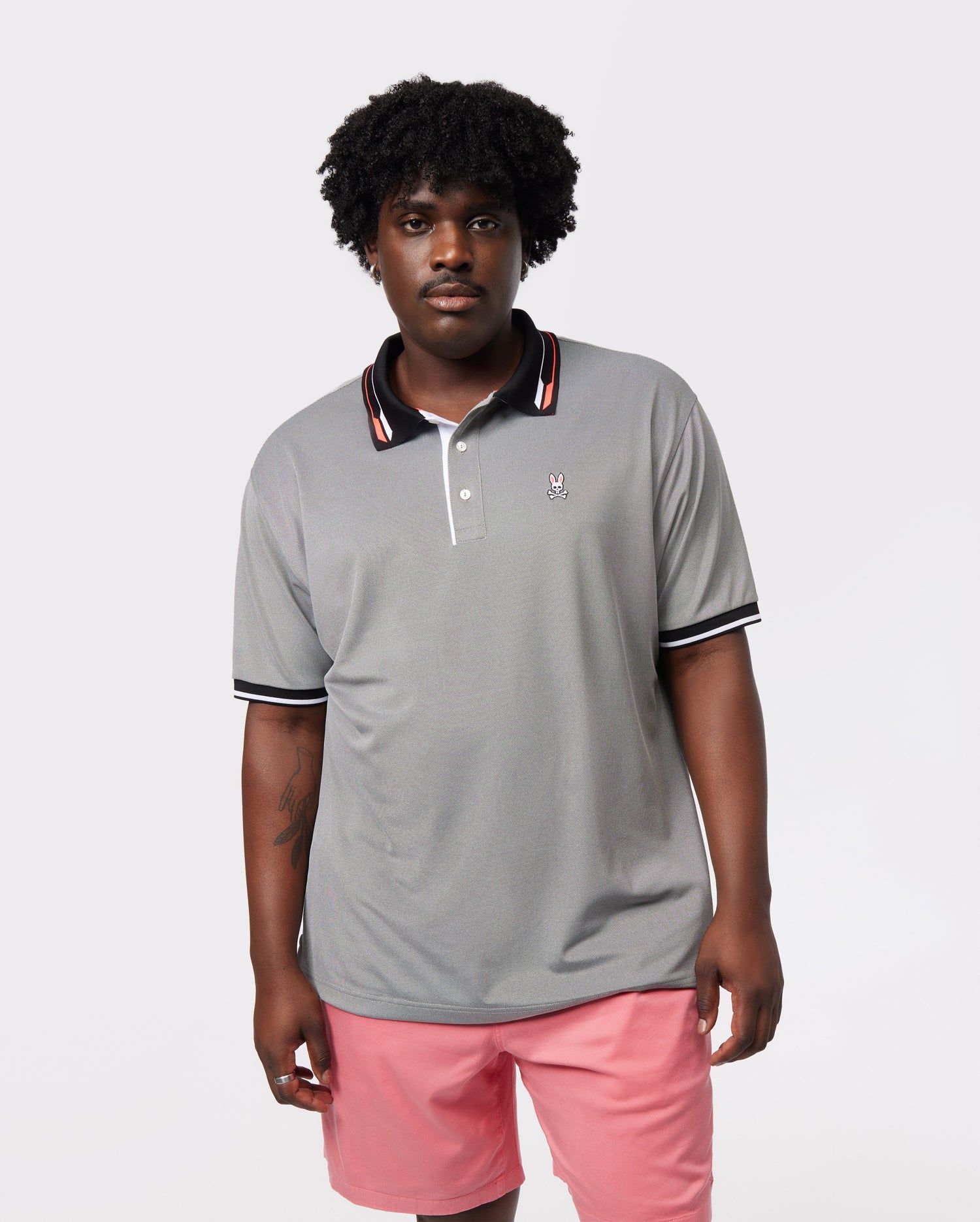 MENS BIG AND TALL DENISON BIRDSEYE SPORT POLO - B9K126Y1PB sold by Psycho Bunny product image thumbnail 2