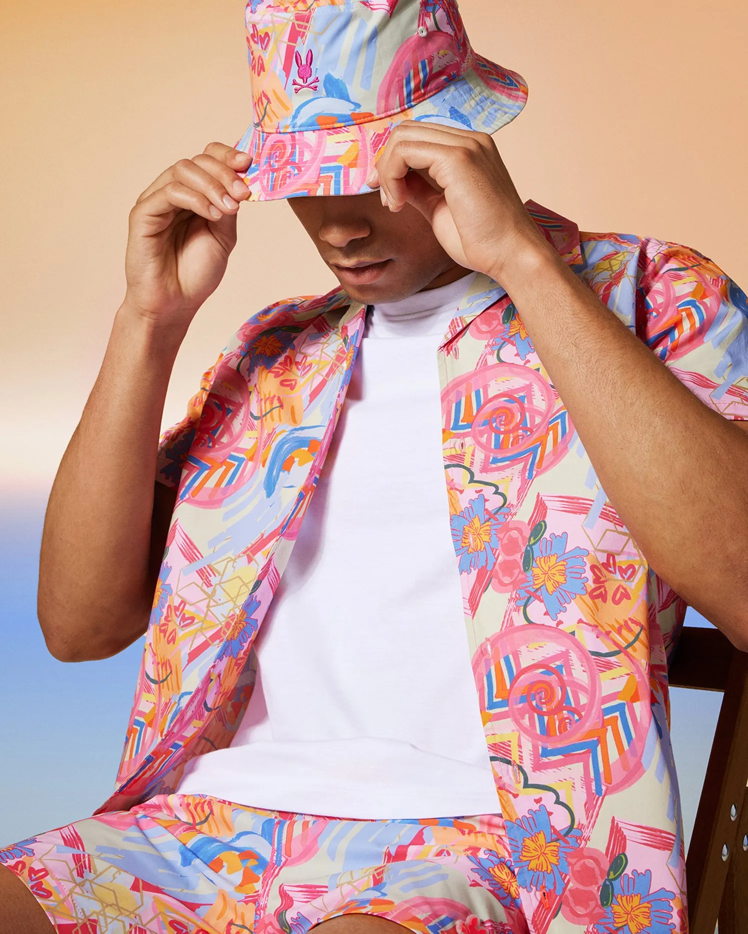 MENS BENTON REVERSIBLE BUCKET HAT - B6A323B2HT sold by Psycho Bunny product image thumbnail 5