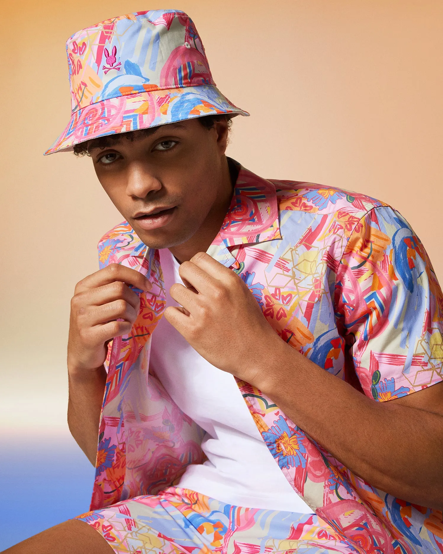 MENS BENTON REVERSIBLE BUCKET HAT - B6A323B2HT sold by Psycho Bunny product image thumbnail 4