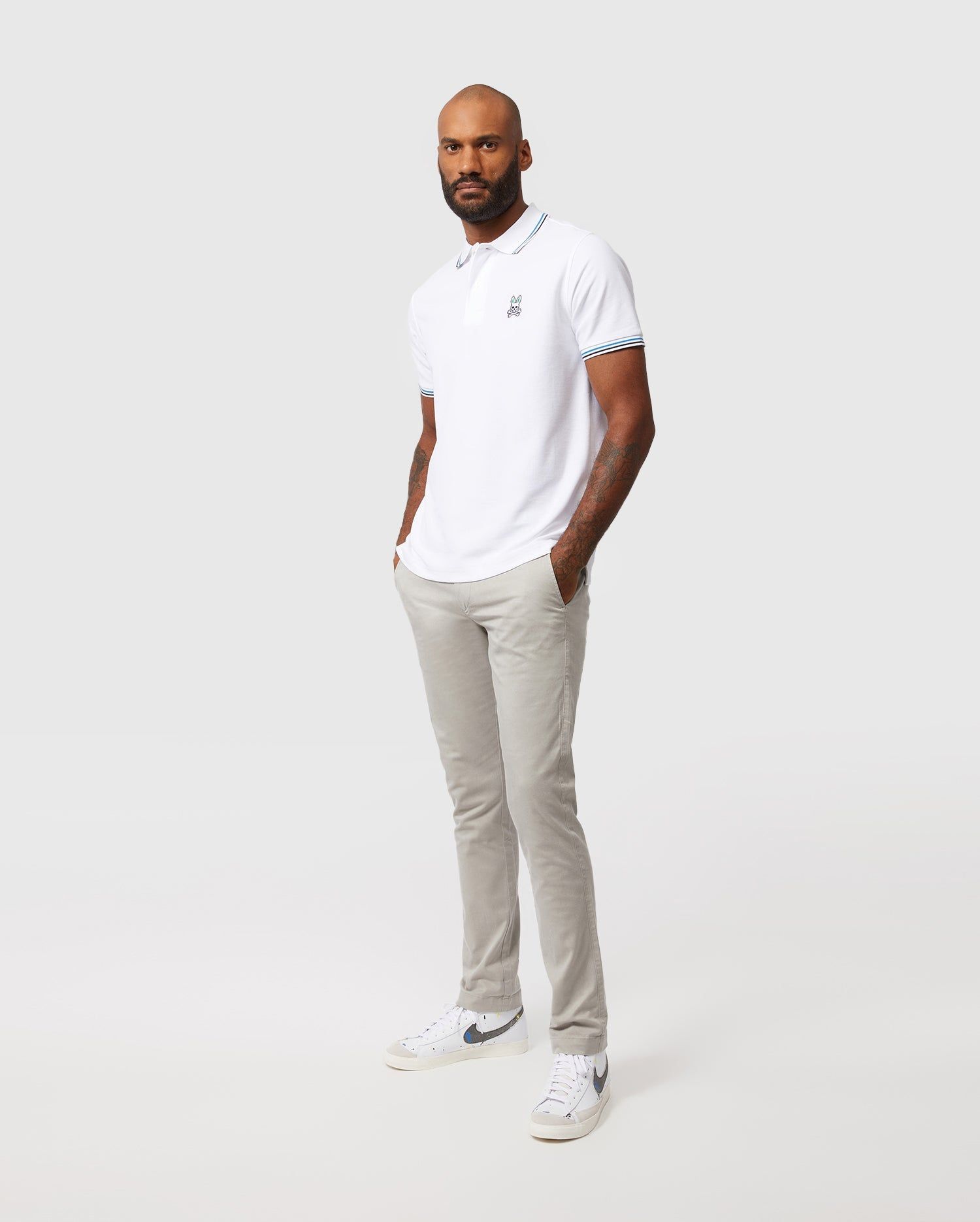 MENS SONA COLLAR STRIPE FASHION POLO - B6K201W1PC sold by Psycho Bunny product image thumbnail 4