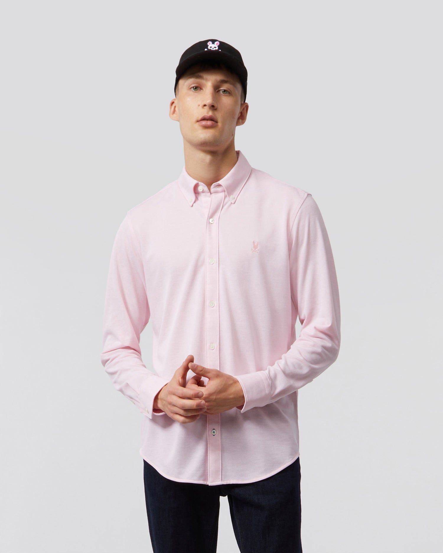 MENS ASTOR LONG SLEEVE COTTON PIQUE OXFORD SHIRT - B6C821U1PC sold by Psycho Bunny