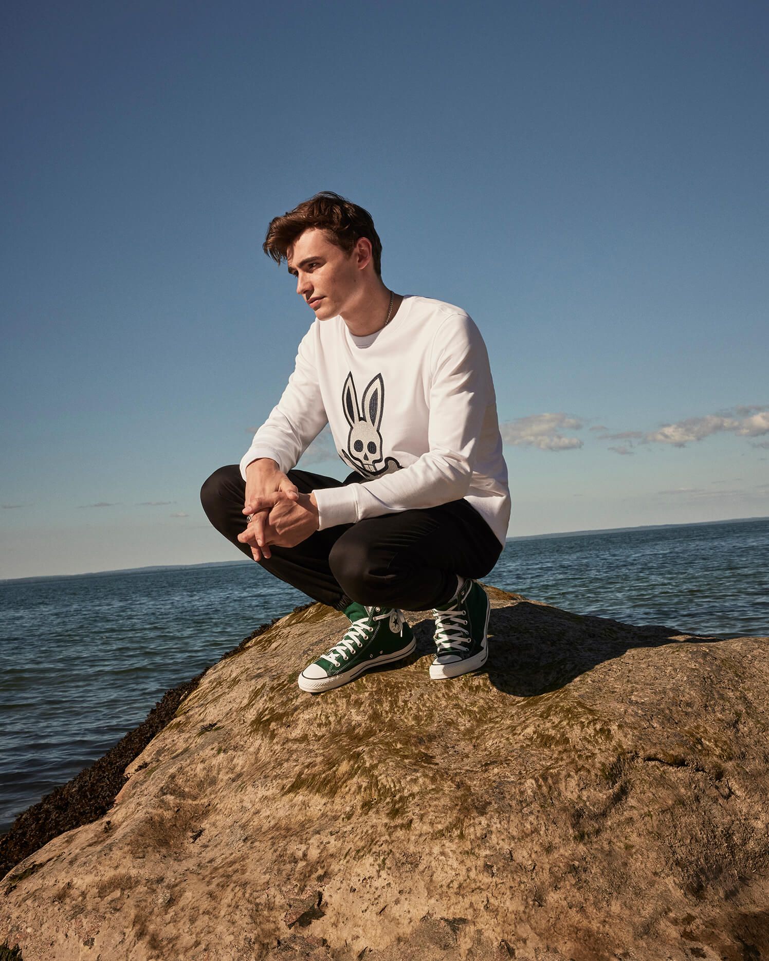 MENS COPA EMBROIDERED BUNNY SWEATSHIRT - B6S206W1FT sold by Psycho Bunny product image thumbnail 5